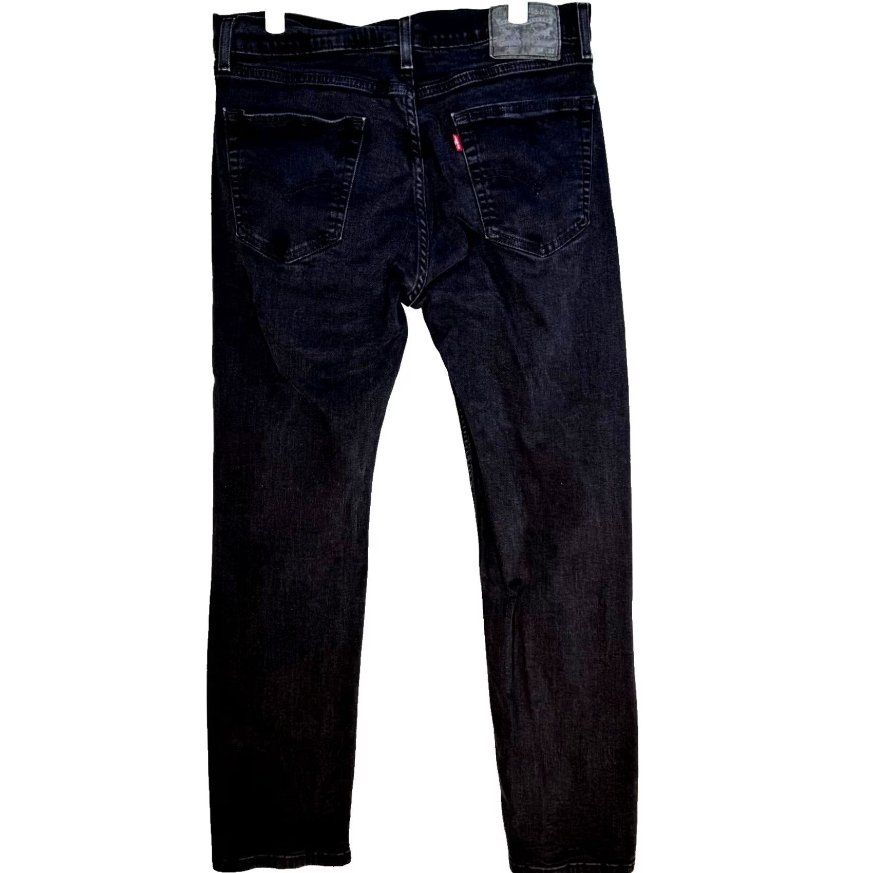 Levi's Levi’s 505 Regular Fit Men’s Jeans 34 x 32 Black Dark Wash Denim Straight Zip Fly Regular Fit Mens Jeans Size US 34 / EU 50 - 2 Thumbnail