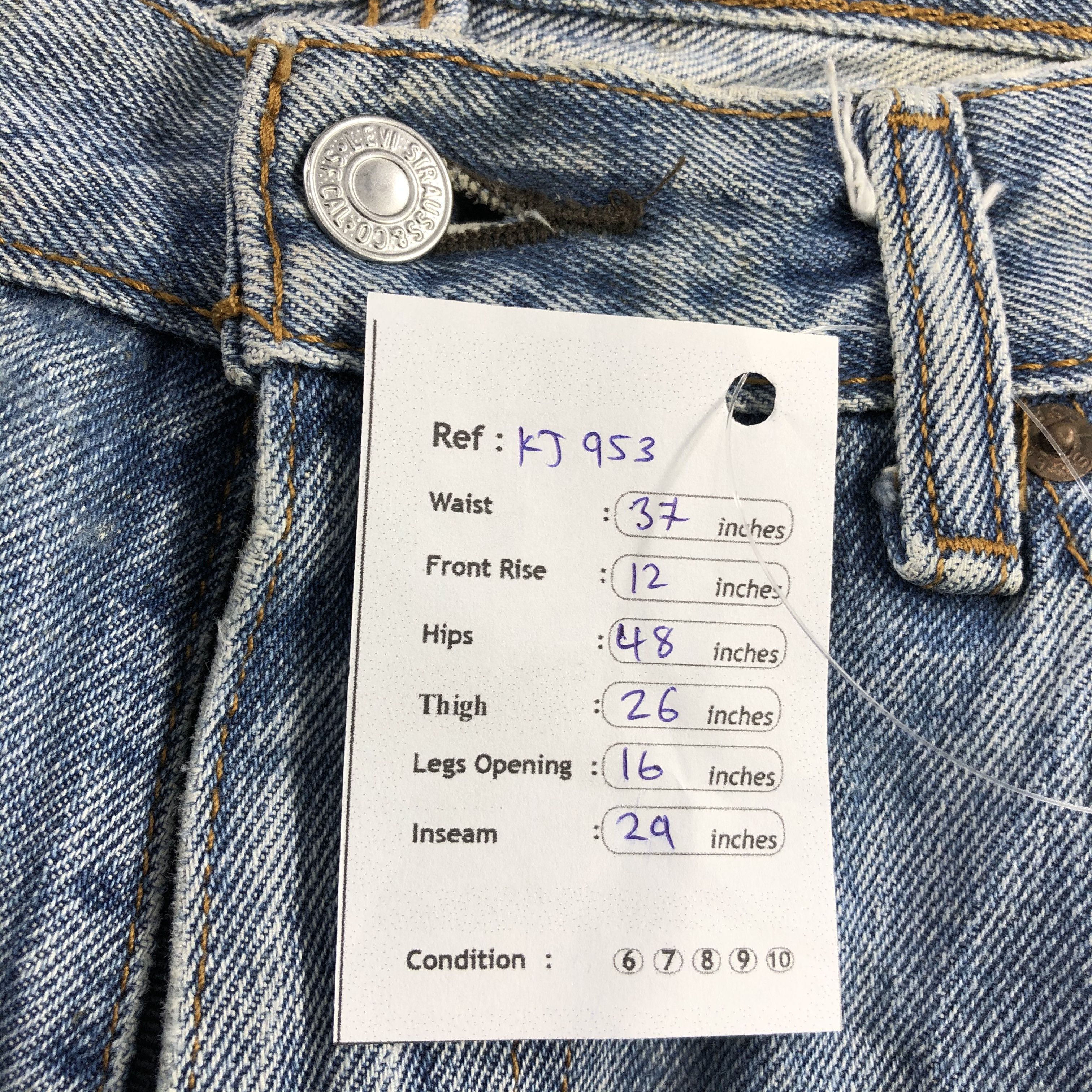 Levi's Vintage Levis 505 Jeans Medium Wash Denim KJ953 Size US 36 / EU 52 - 19 Thumbnail