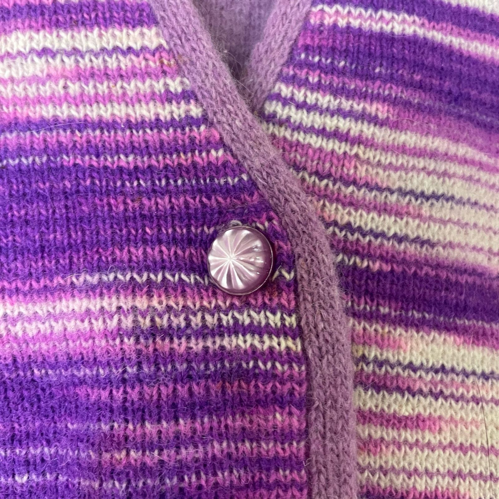 Vintage Vintage 70’s Space Dyed Angola and Lambswool Purple Vest Size S / US 4 / IT 40 - 5 Thumbnail