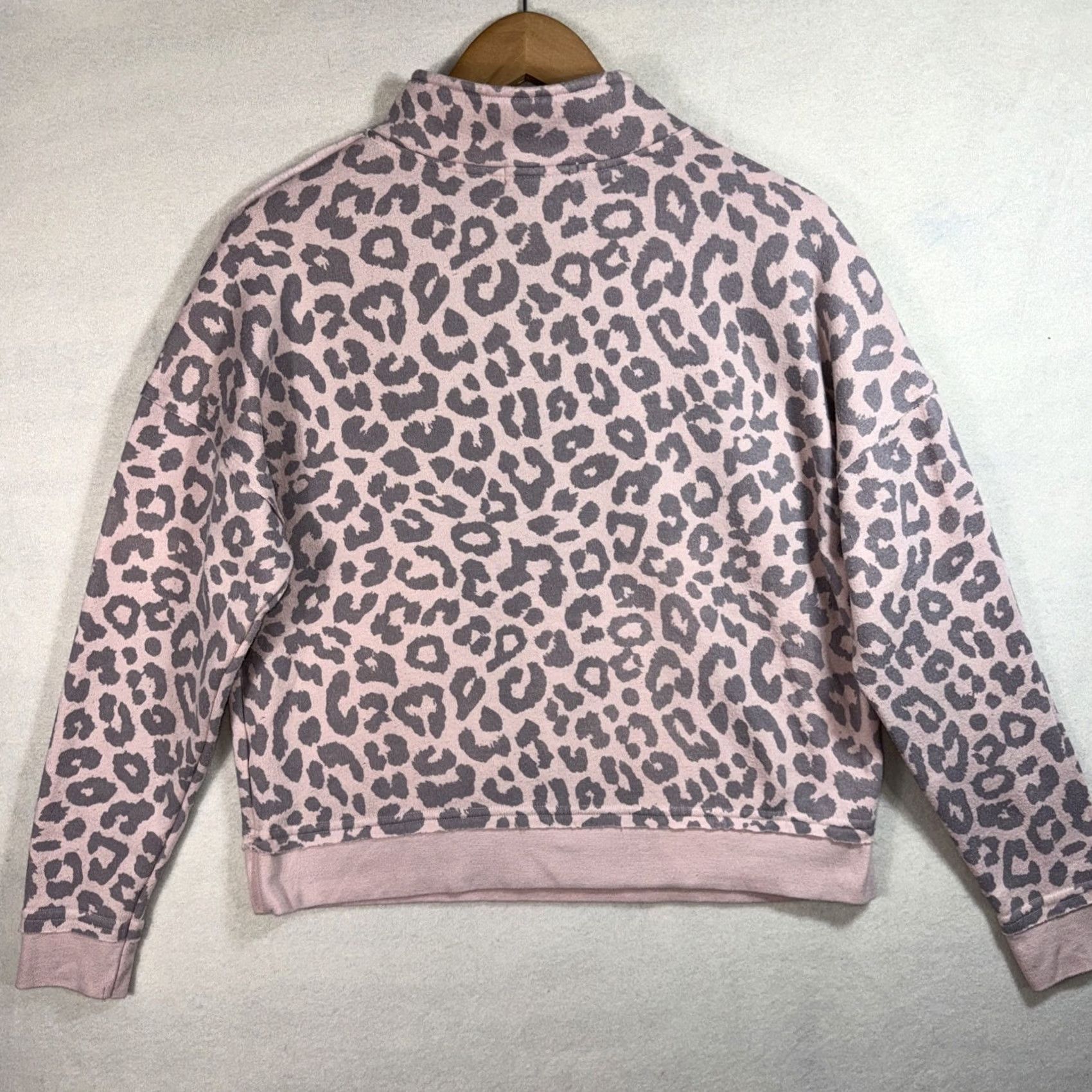 Vintage Grayson Threads Sweatshirt Medium Leopard Print Pink Gray 1/4 Zip Pullover Size M / US 6-8 / IT 42-44 - 6 Thumbnail