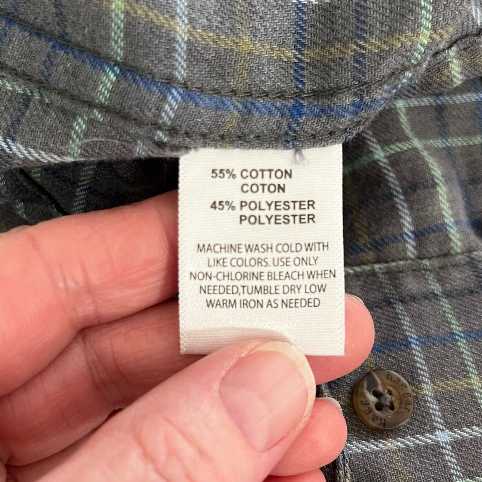 Flannel Haggar Long Sleeve Gray Button Front Plaid Flannel Shirt Size US XL / EU 56 / 4 - 15 Thumbnail