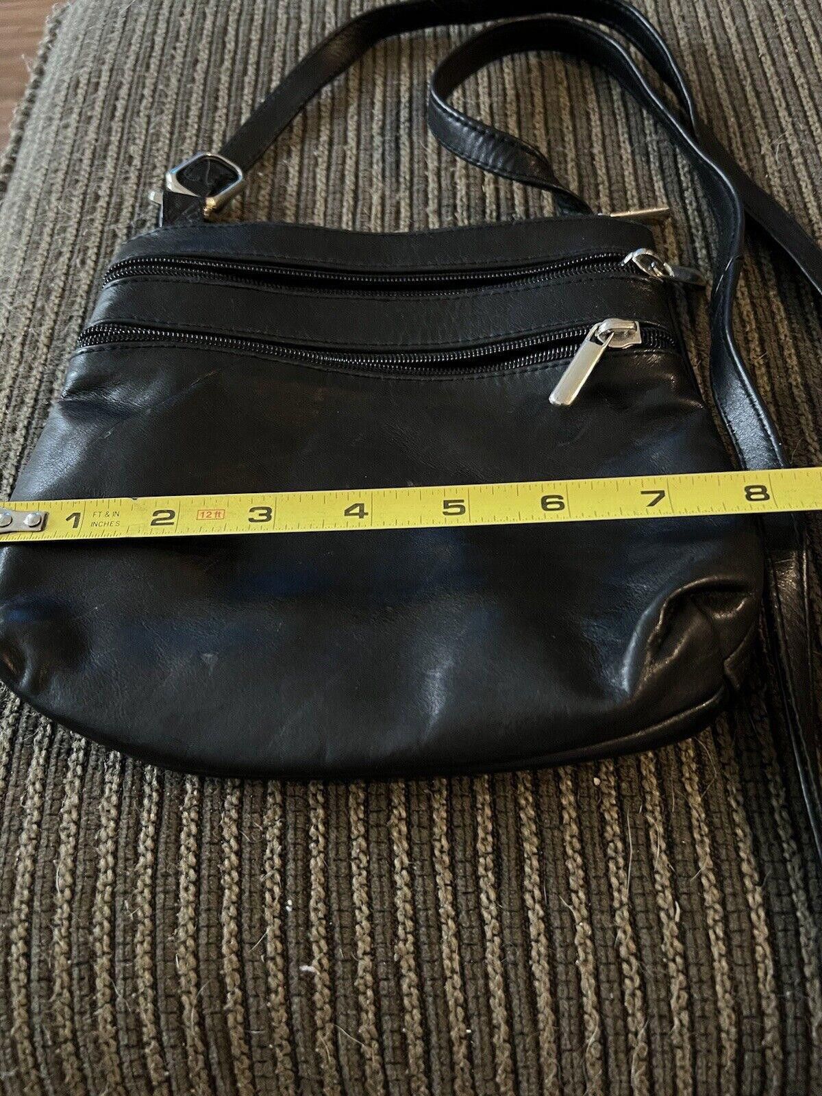 Vera Pelle "VERA PELLE " - Made in Italy - Black Leather Purse Bag Size ONE SIZE - 3 Thumbnail