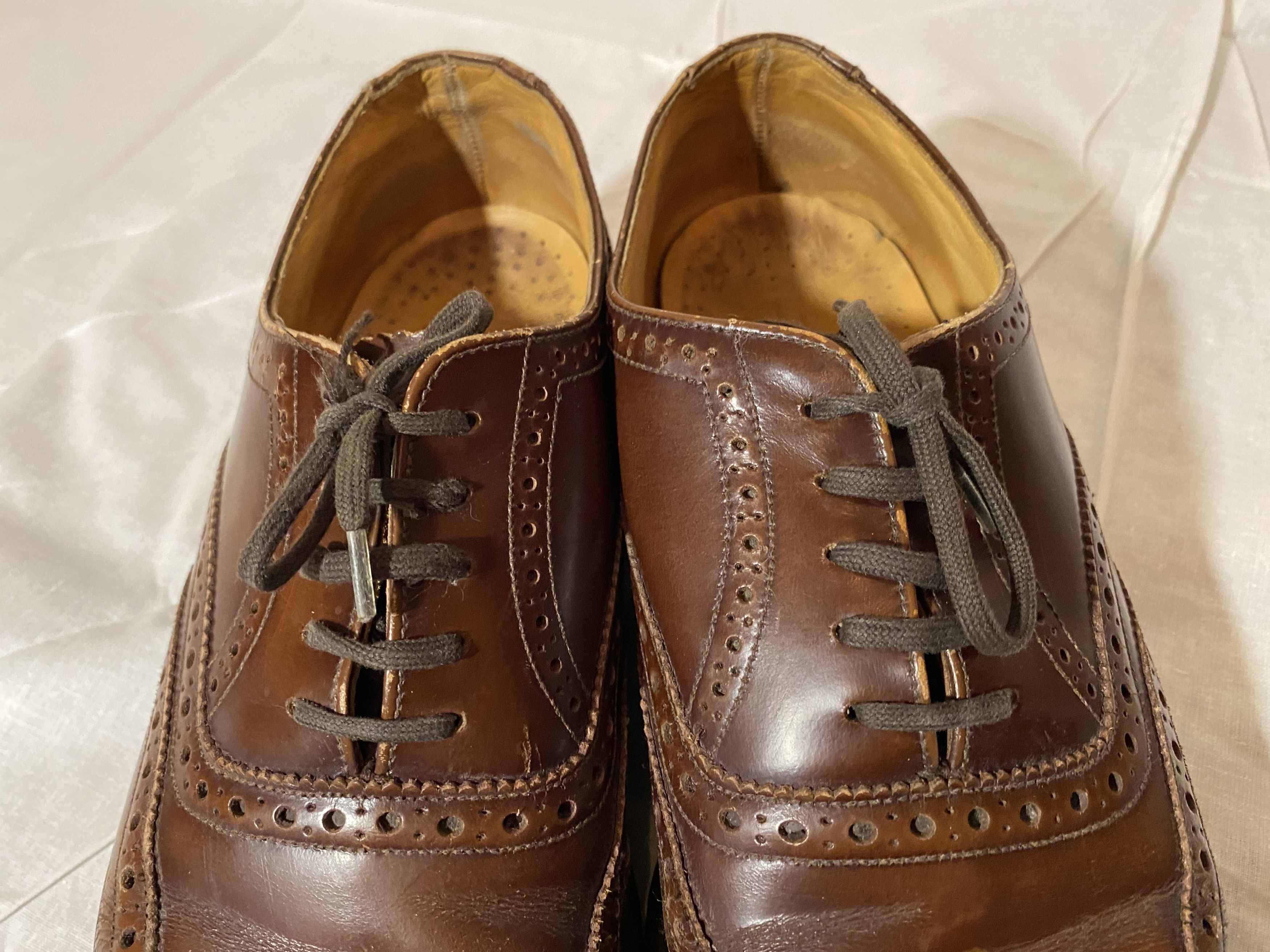 Dr. Martens Dr Martens Brown Brogue Shoes Made In England Size US 8 / EU 41 - 9 Thumbnail