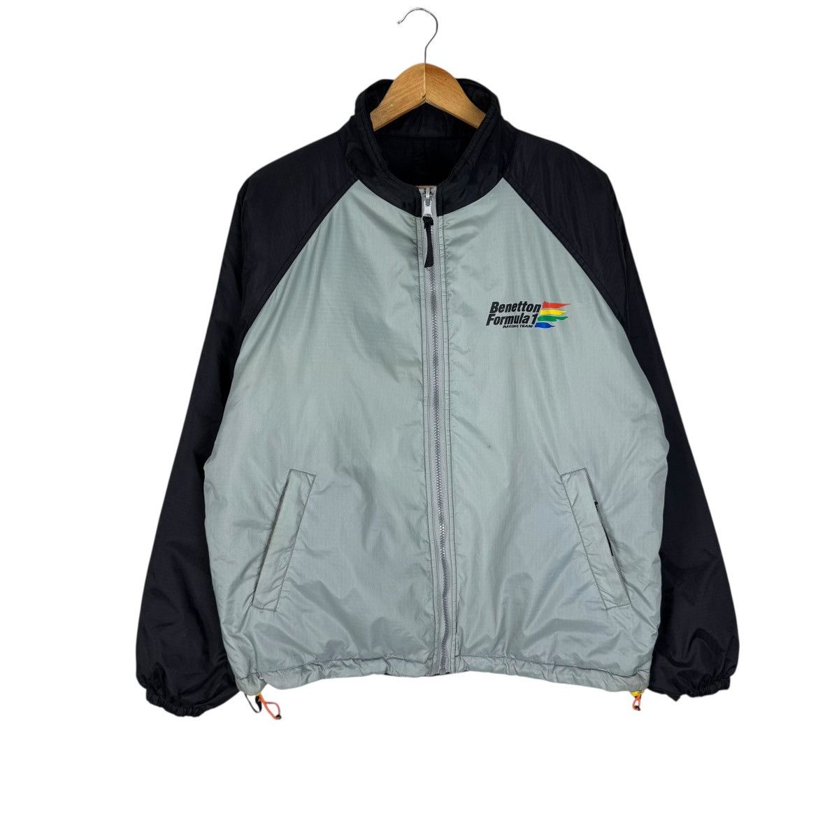 Benetton 🌟BENETTON F1 RACING REVERSIBLE QUILT JACKET Size US L / EU 52-54 / 3 - 2 Thumbnail