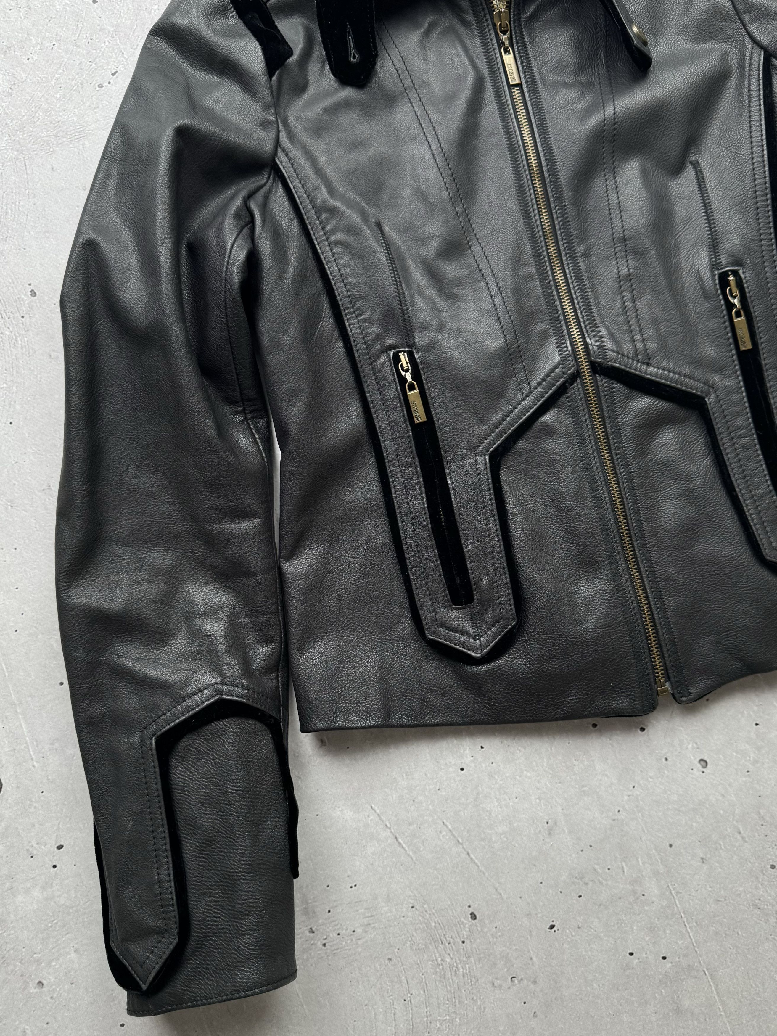 Just Cavalli × Roberto Cavalli × Vintage Just Cavalli Vintage Zipped Leather Jacket Size M / US 6-8 / IT 42-44 - 2 Thumbnail