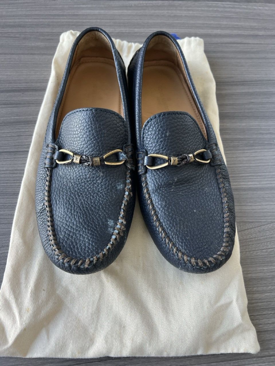 Louis Vuitton Louis Vuitton driving loafers - Navy Size US 8.5 / EU 41-42 - 4 Thumbnail