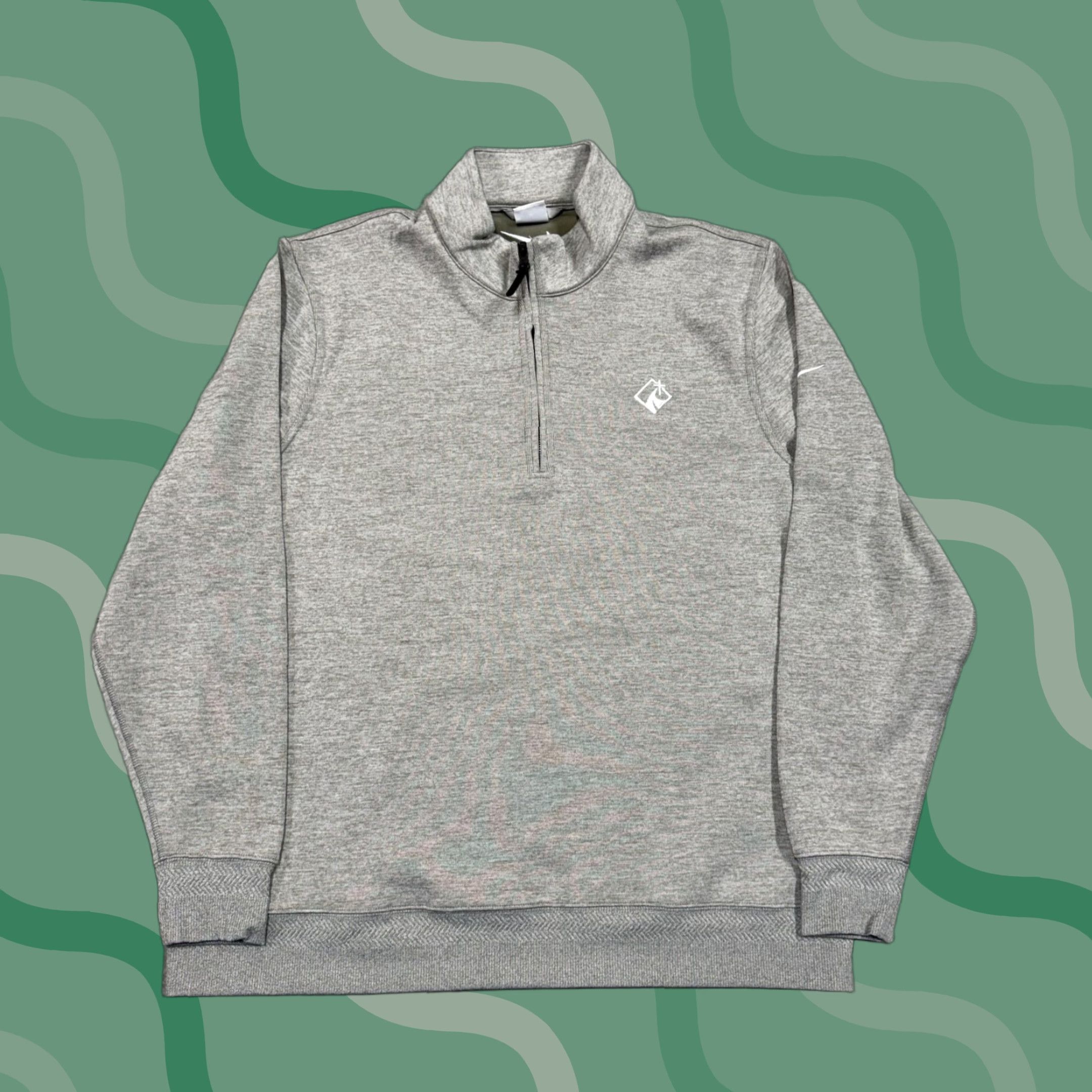 Nike Nike Sweatshirt Mens XL Gray 1/4 Zip Mock Neck Pullover Knit Logo Athletic Top Size US XL / EU 56 / 4 - 1 Thumbnail