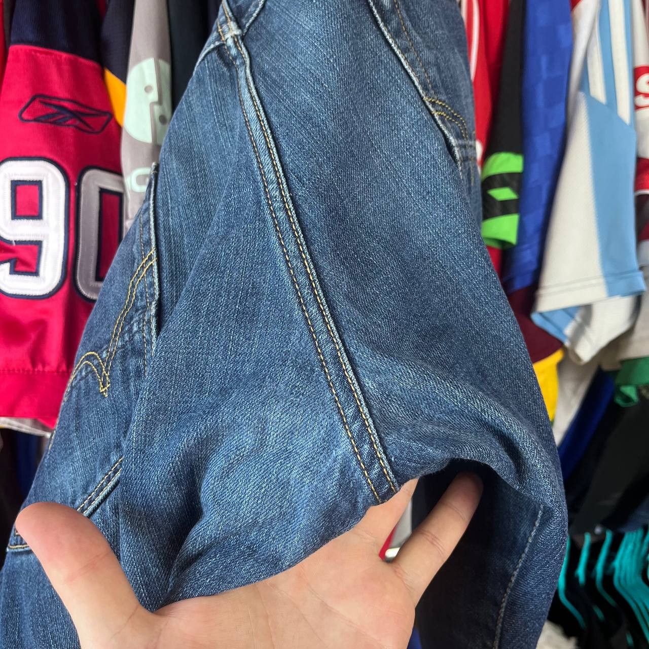 Edwin Edwin ED-55 Relaxed Fit Button Fly Blue Denim Pants Size M Size US 34 / EU 50 - 12 Thumbnail