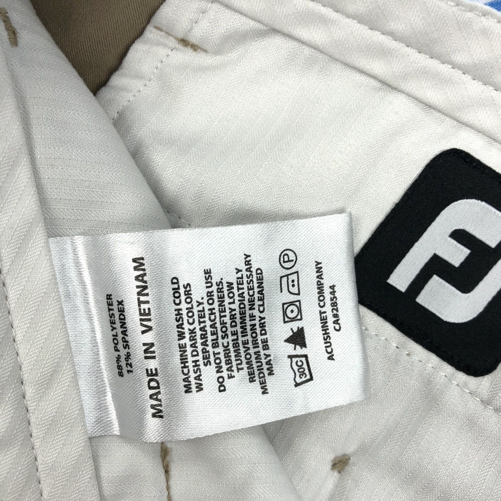 Footjoy FootJoy Men’s Khaki Tan Flat Front Performance Golf Pants 35x30 Stretch Chinos Size US 35 - 7 Thumbnail