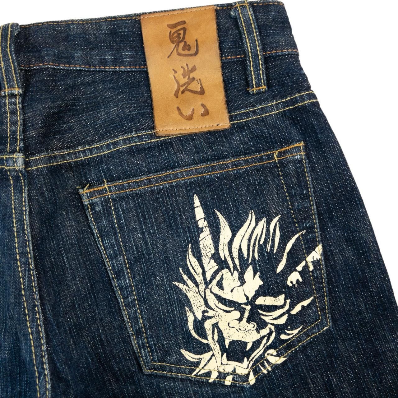 Other Vintage Oniarai Printed Demon Japanese Denim Jeans Size W32 Size US 32 / EU 48 - 6 Thumbnail
