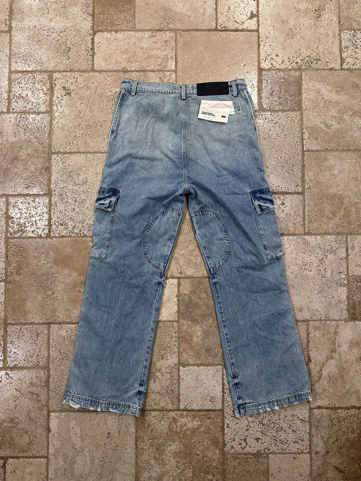 Nahmias Nahmias Track Snap Logo Cargos Blue Denim Jeans Size US 36 / EU 52 - 6 Thumbnail