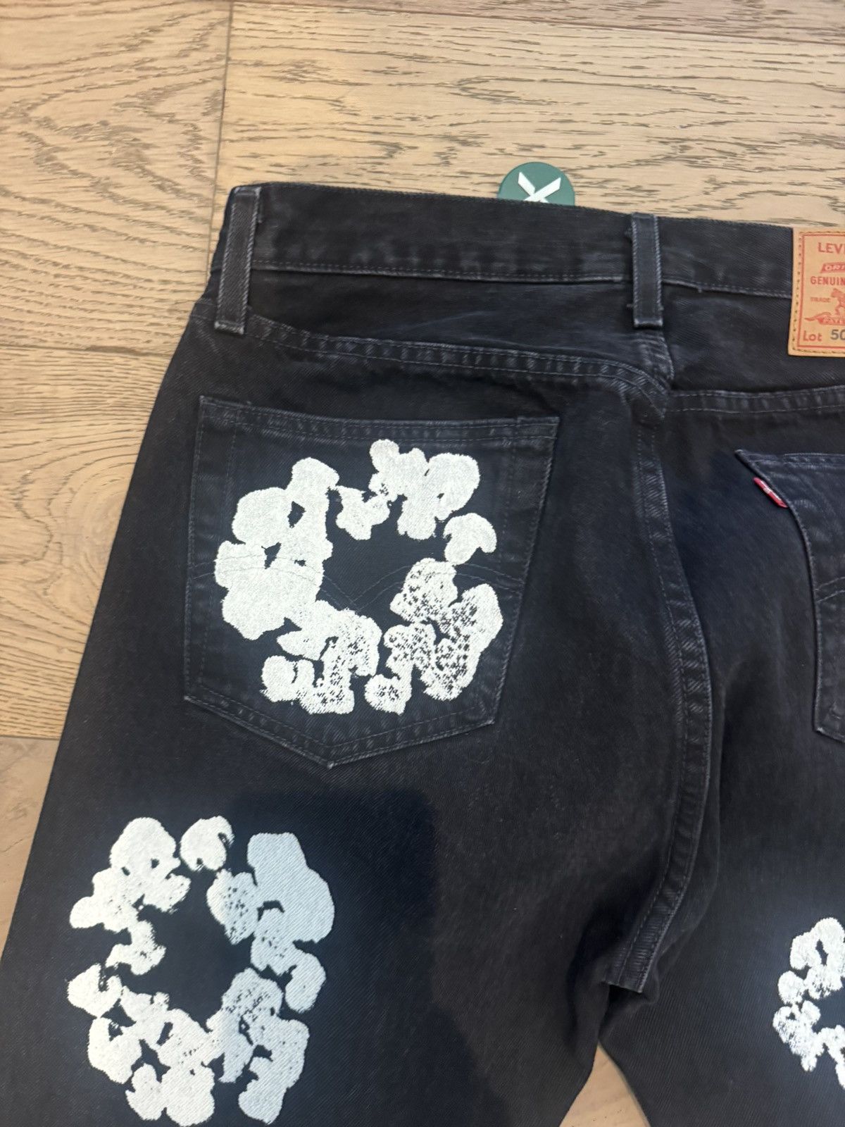 DENIM TEARS × Levi's Denim Tears Cotton Wreath Levi’s 501 – Black (W32) Size US 32 / EU 48 - 5 Thumbnail
