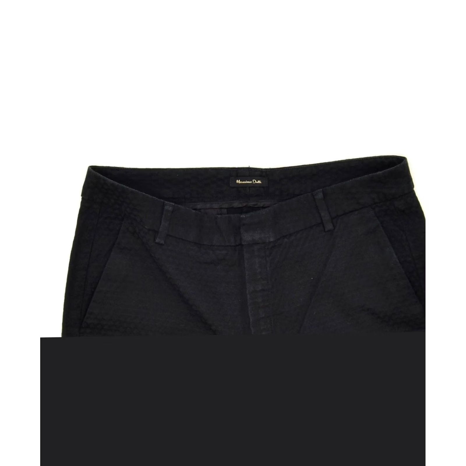 Massimo Dutti MASSIMO DUTTI Womens Bootcut Suit Trousers Black Cotton Classic W32 L26 Size 24" / US 00 / IT 34 - 4 Thumbnail