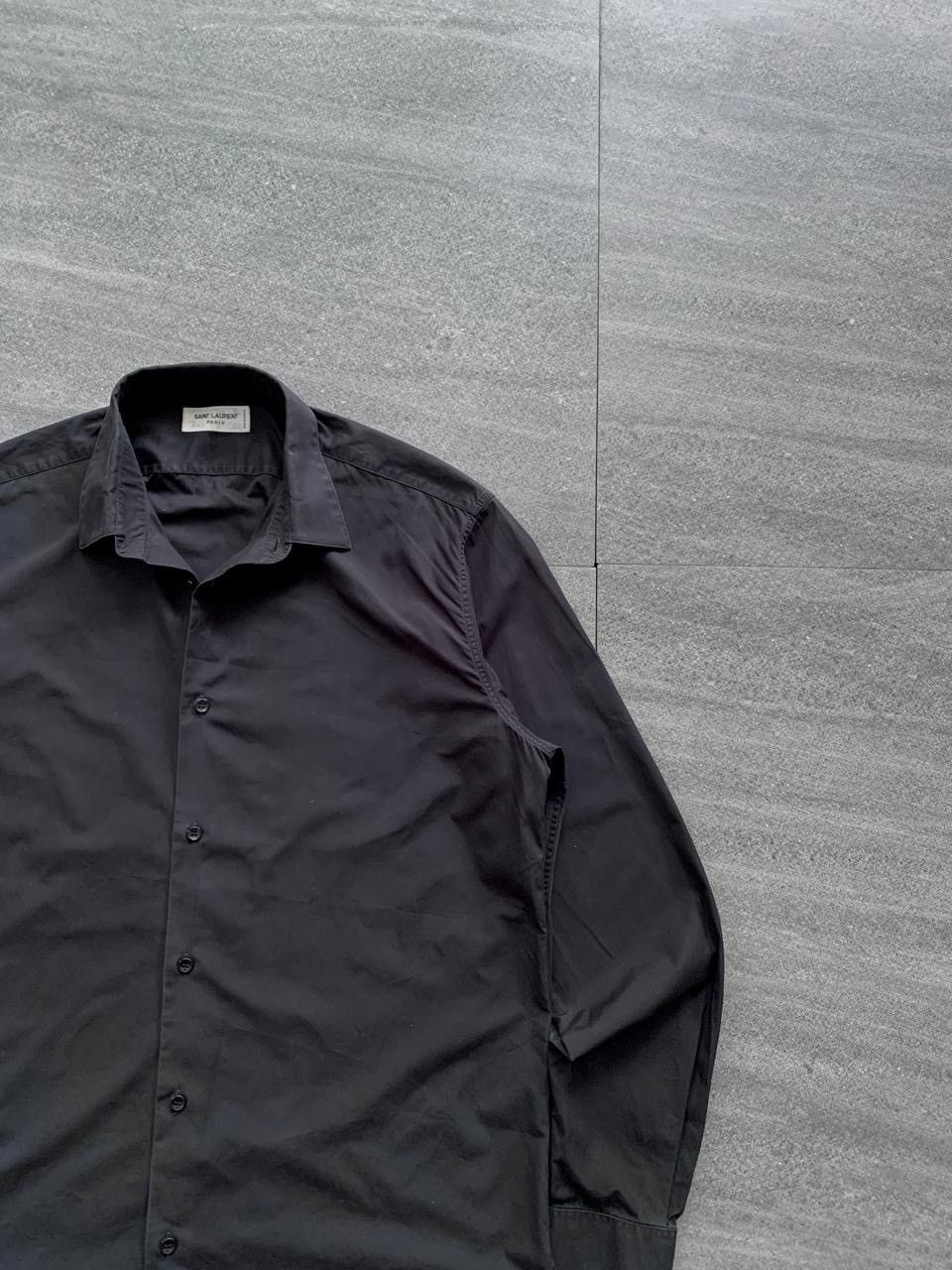 Saint Laurent Paris FREE TAX! Black Formal Shirt Size US M / EU 48-50 / 2 - 2 Thumbnail