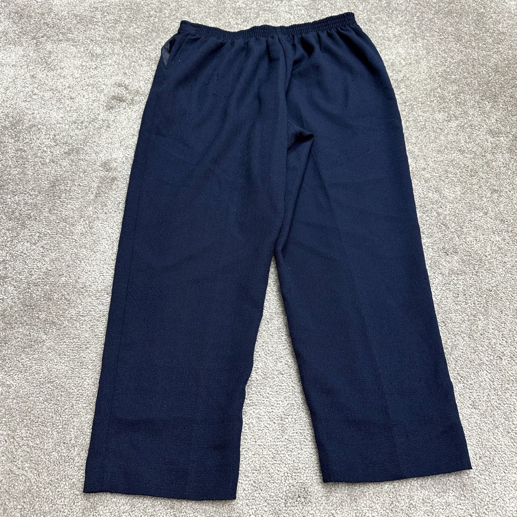 Vintage Alfred Dunner Dress Pants Women 14 Blue Pull On Straight 33x27 Vintage Regular Dress Pants, Blue, Solid, Preppy, Designer, 14 Size 36" / US 14 / IT 50 - 2 Thumbnail