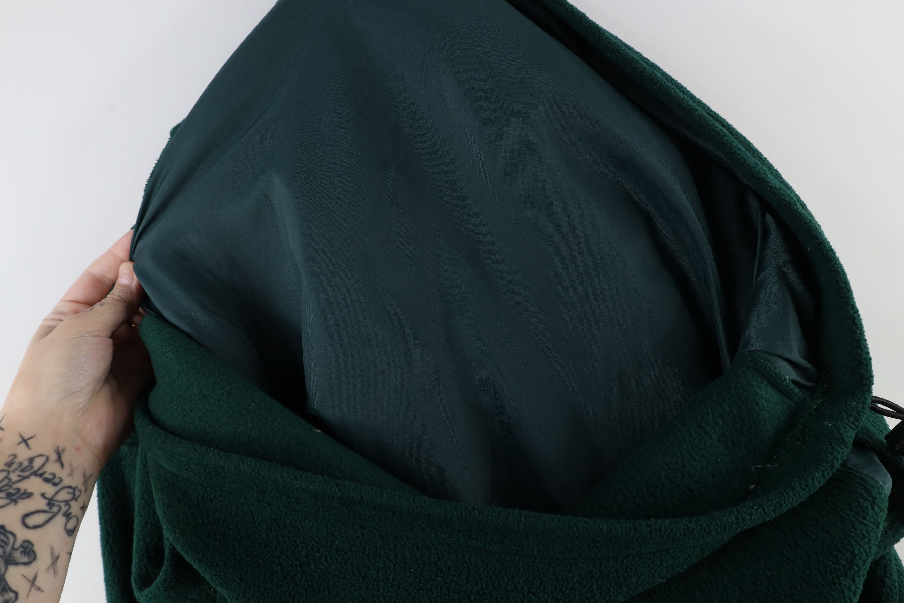 Vintage Vintage 90s Streetwear Zip Fleece Pullover Sweater Green Size US XL / EU 56 / 4 - 6 Thumbnail