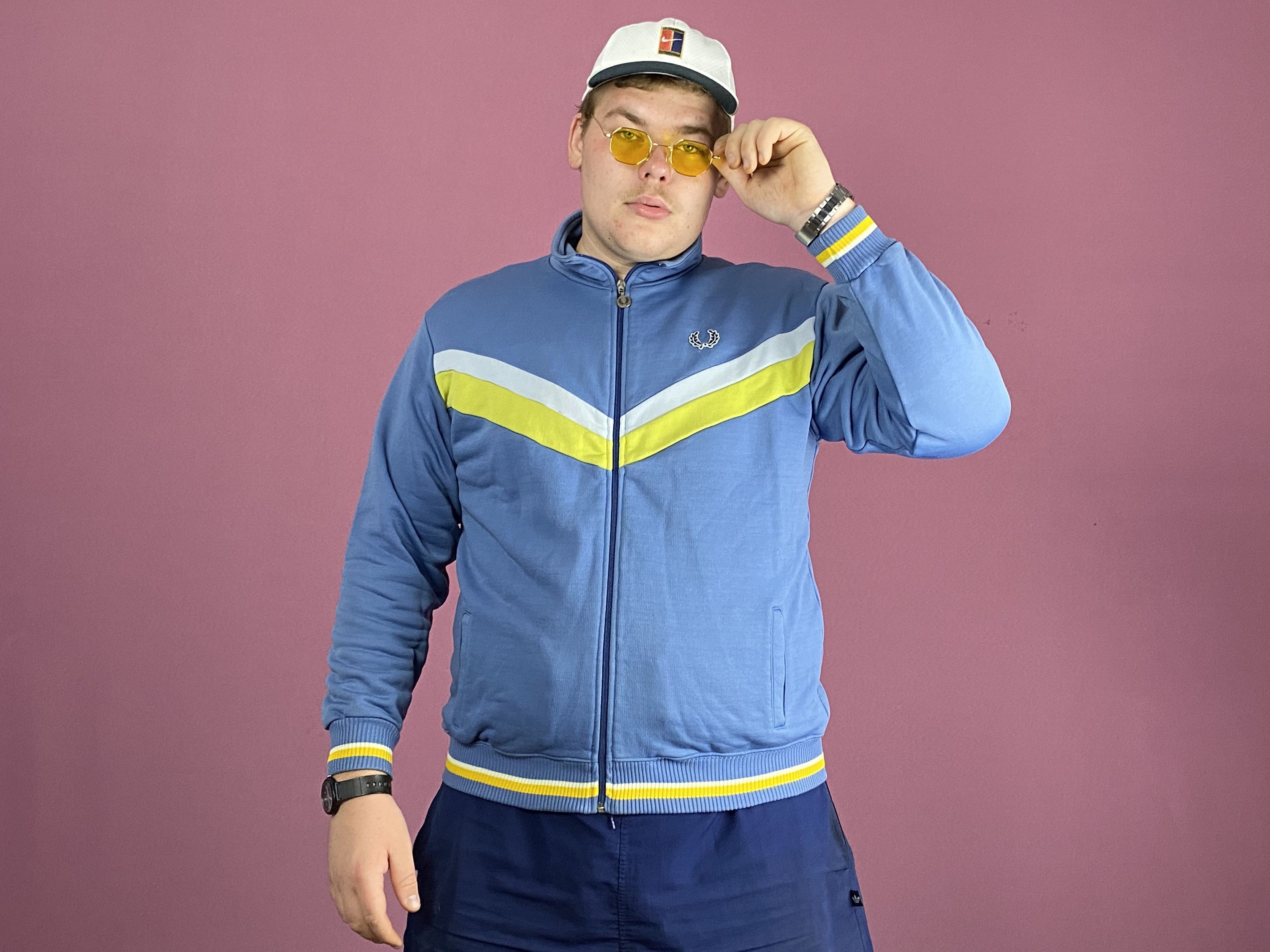 Fred Perry × Vintage 90s Fred Perry Vintage Men's Track Jacket - XL Cotton Blend Size US XL / EU 56 / 4 - 4 Thumbnail