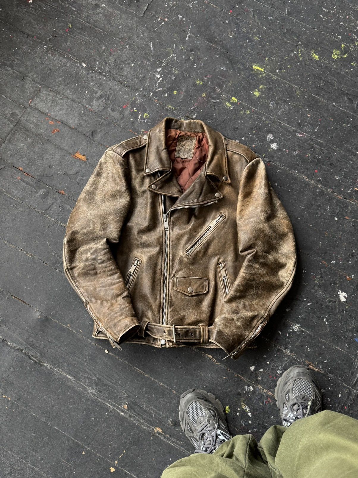 Genuine Leather Vintage German Cowhide Leather Motorcycle Jacket Distressed Size US L / EU 52-54 / 3 - 20 Thumbnail
