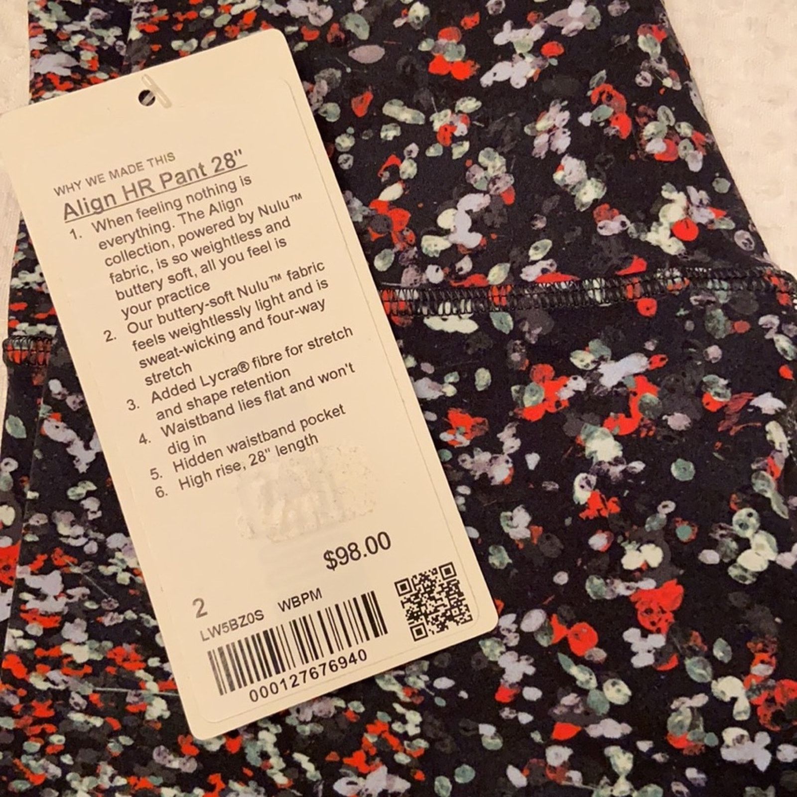 Lululemon *NEW* LULULEMON Sz 2 Align HR Pant 28” Water Blossom Floral Size 26" / US 2 / IT 38 - 3 Thumbnail