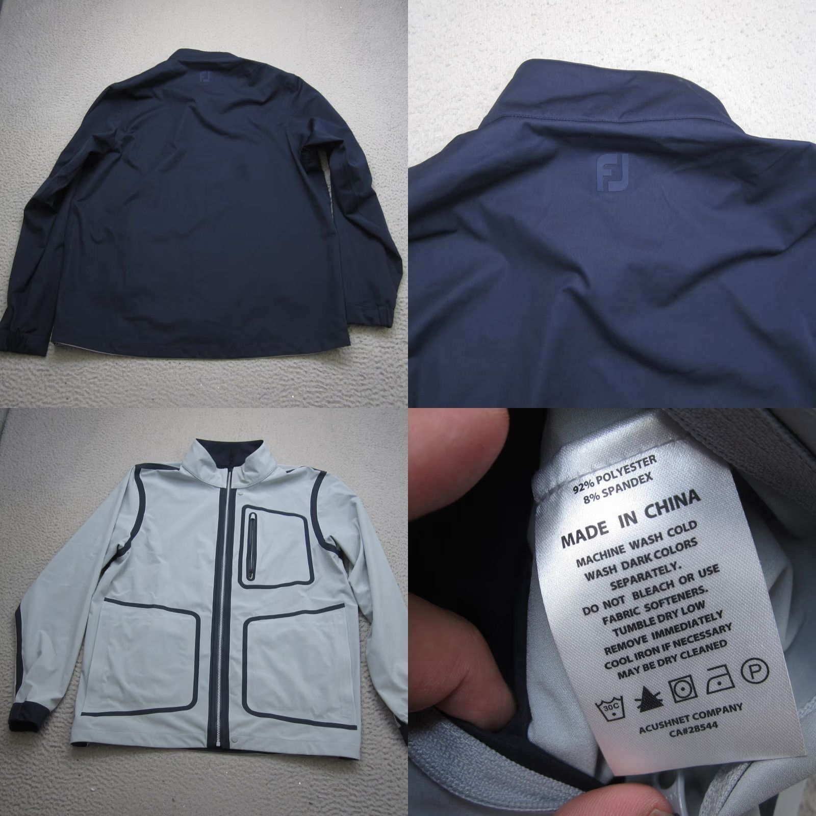 Footjoy FootJoy Jacket Mens XL Blue Windbreaker Rain Hydroverse Reversible Waterproof Size US XL / EU 56 / 4 - 8 Thumbnail