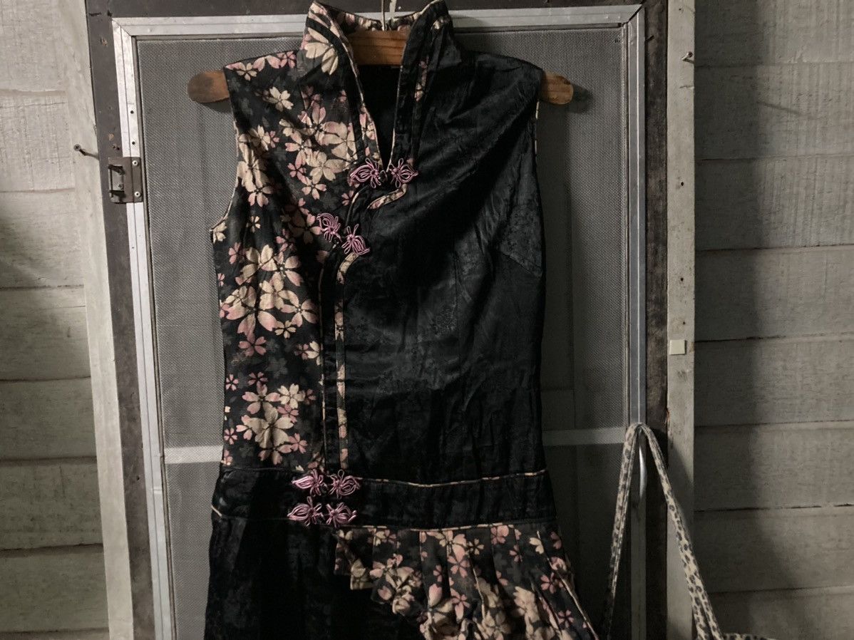 Designer × Vintage Vintage China Mini Dress Size L / US 10 / IT 46 - 2 Thumbnail