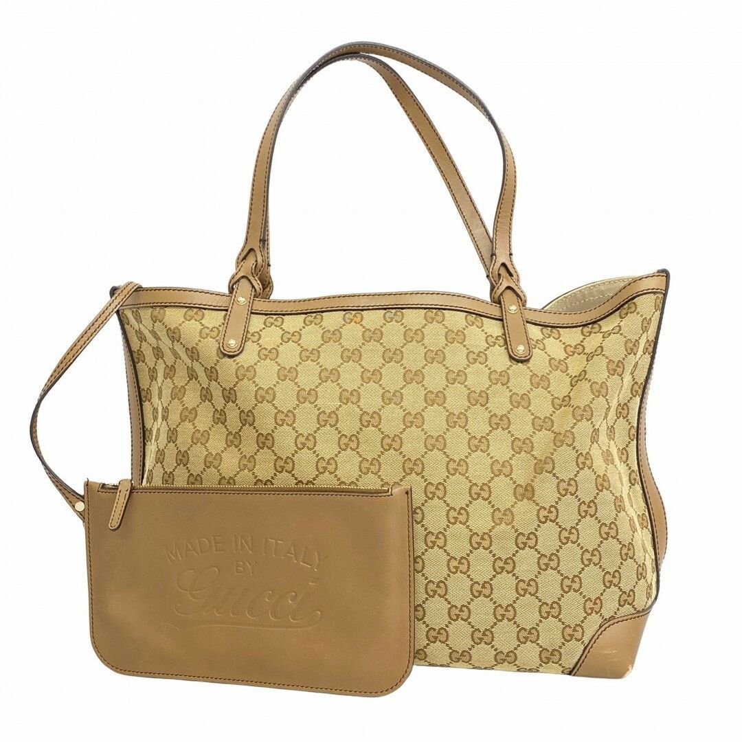 Gucci GG Canvas Tote Bag 247209 in Brown, Women's