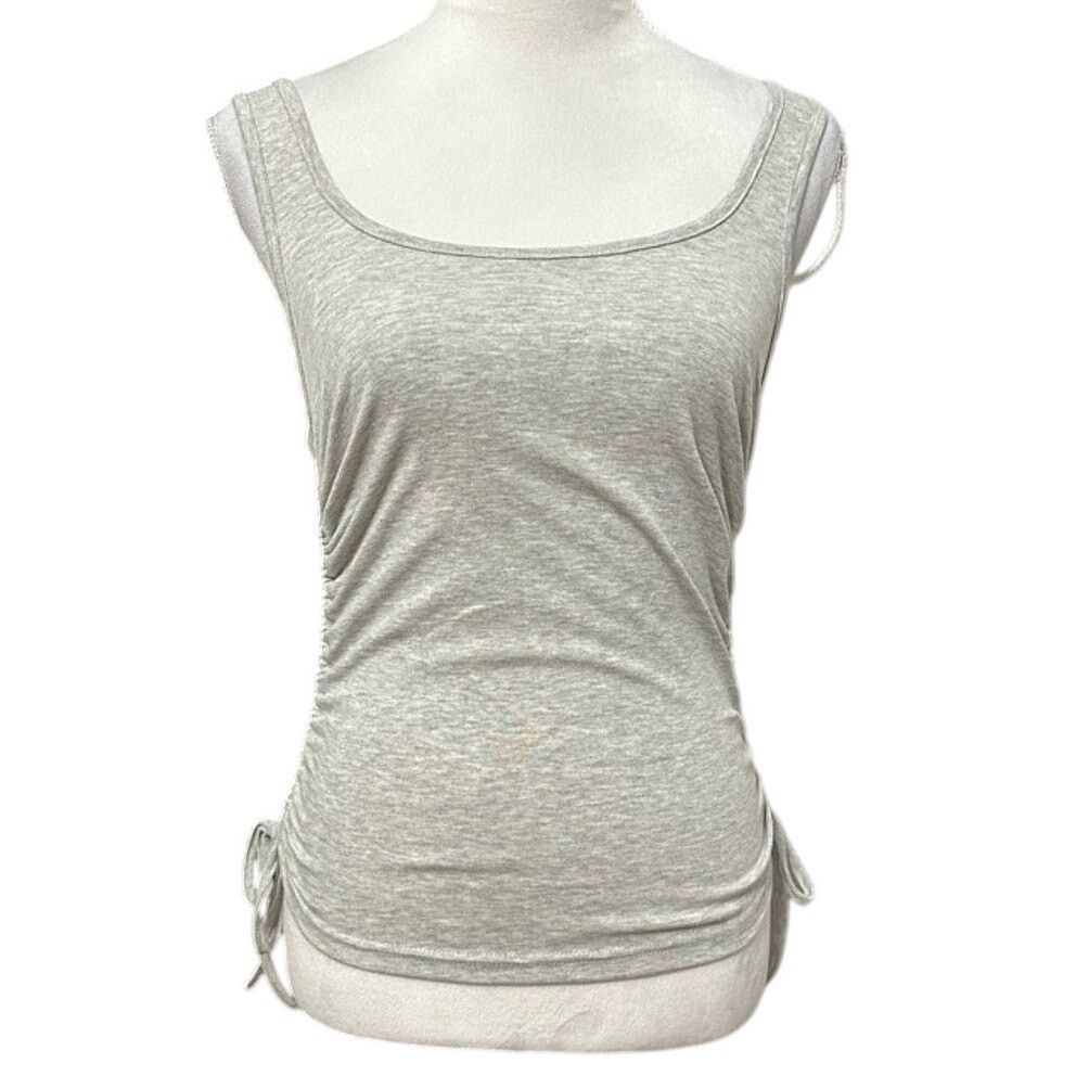 Other 4th + Reckless Tank Gray Sleeveless Scoop Neck Ruched M New Size M / US 6-8 / IT 42-44 - 1 Thumbnail