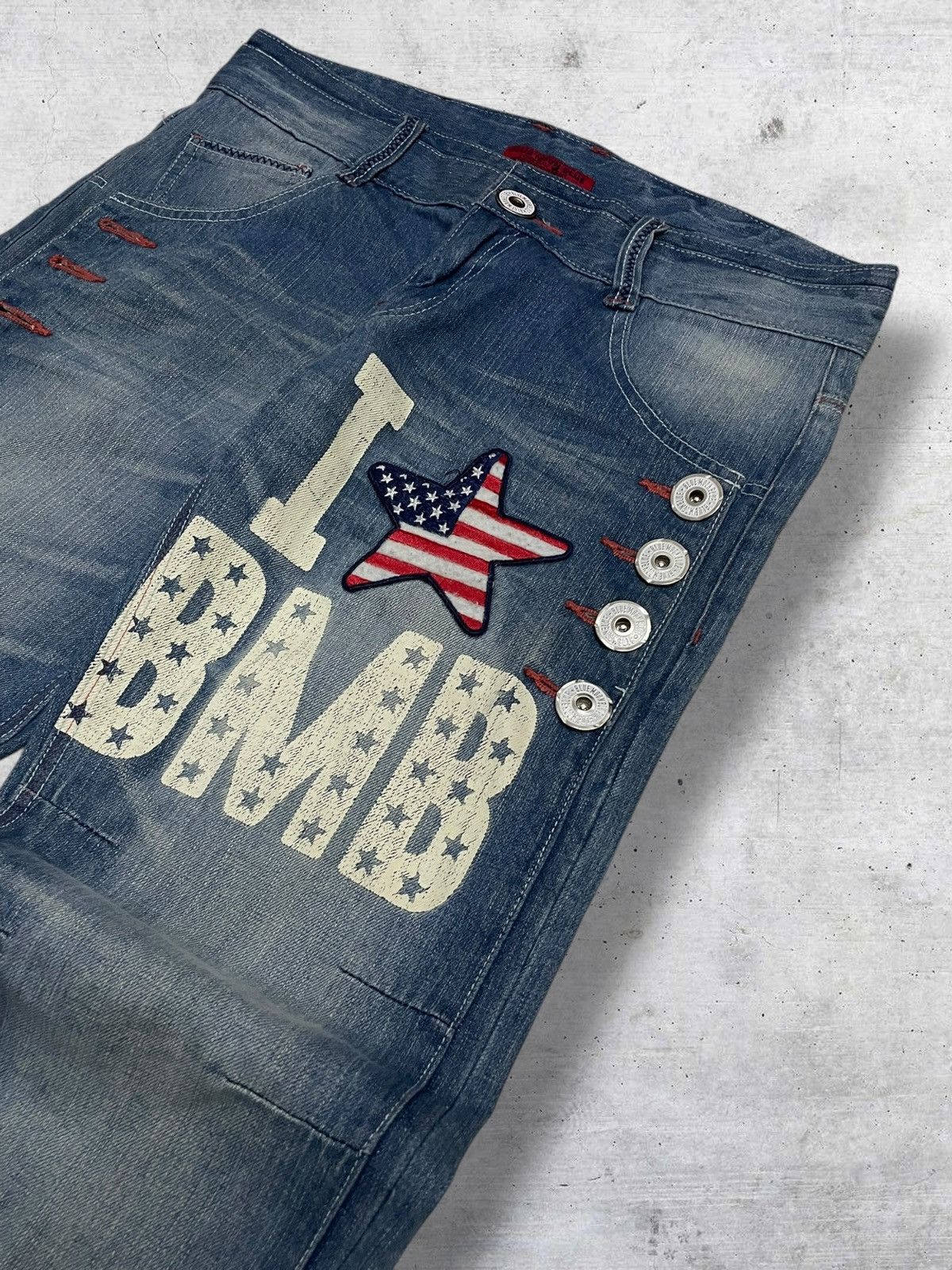 Japanese Brand VINTAGE BLUE MOON BLUE OG JAPAN DESIGNER STAR USA DENIM 90S Size US 32 / EU 48 - 8 Thumbnail