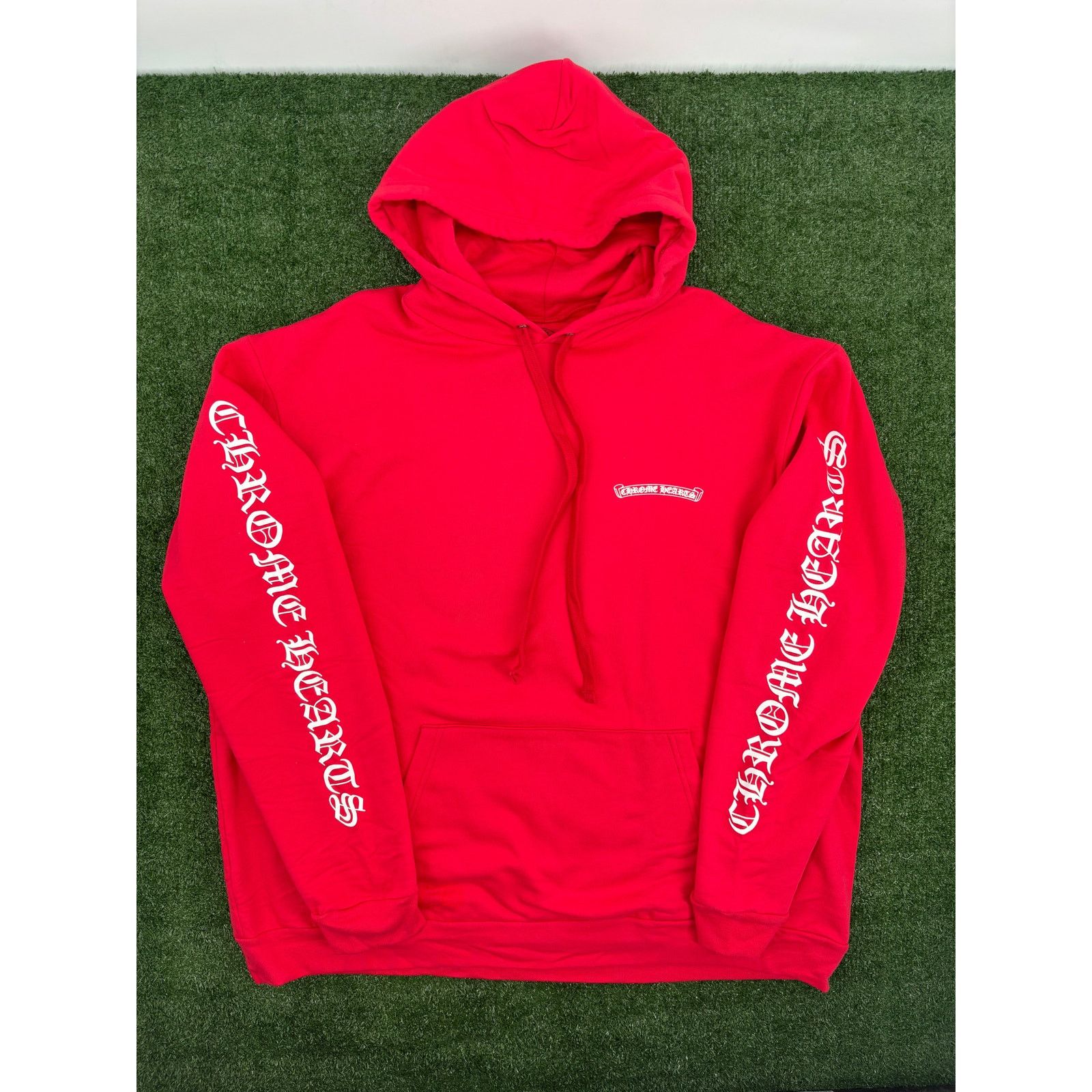 Chrome Hearts Chrome Hearts "Scroll Logo" Red Pullover Hoodie Size XXL Size US XXL / EU 58 / 5 - 1 Thumbnail