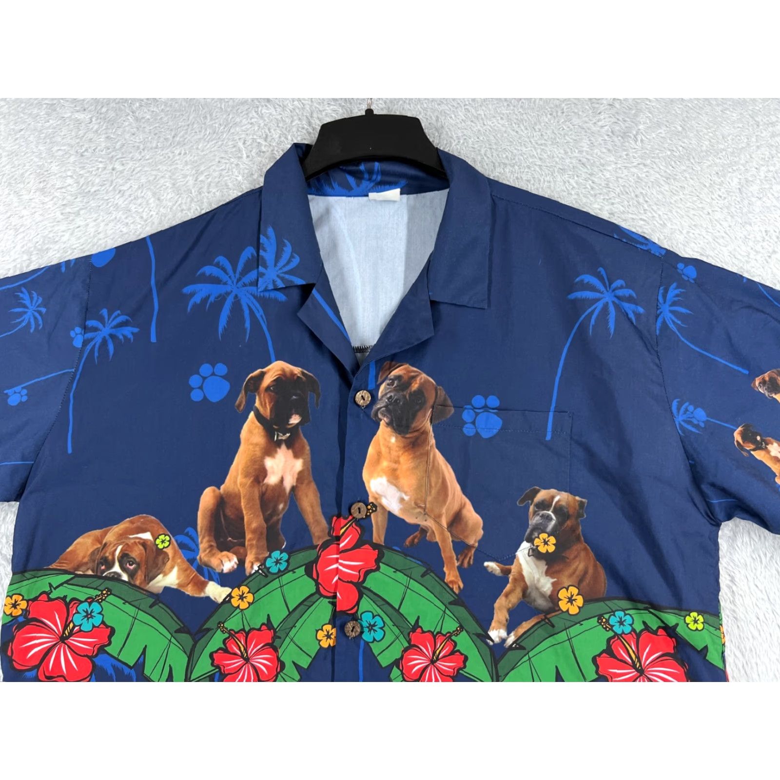 Vintage VINTAGE Aloha Lover Shirt Mens 2XL Blue Floral Hawaiian Button-Up Short Sleeve Best of 90s Theme Mens Size US XXL / EU 58 / 5 - 4 Thumbnail