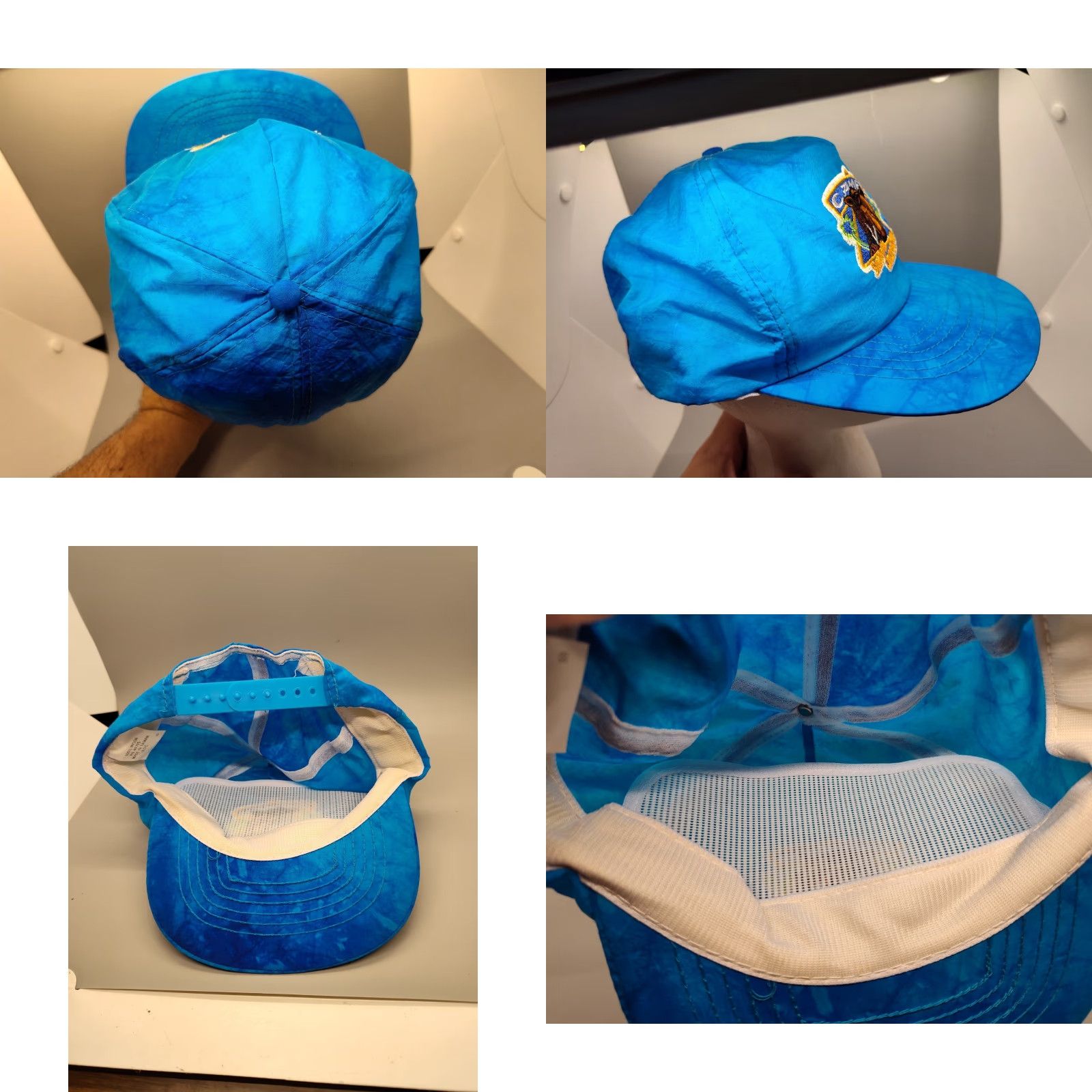 Camel VINTAGE Camel Cigarettes Tie Dye Snapback Hat Adjustable Blue 90s Mens Size ONE SIZE - 8 Thumbnail
