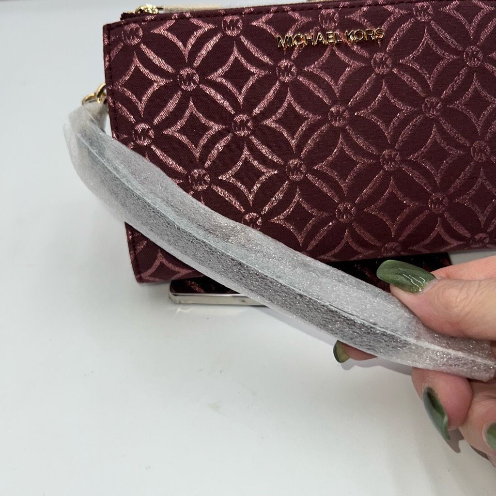 Michael Kors Michael Kors Jet Set Travel Large Double Zip Wristlet in Oxb Size ONE SIZE - 2 Thumbnail