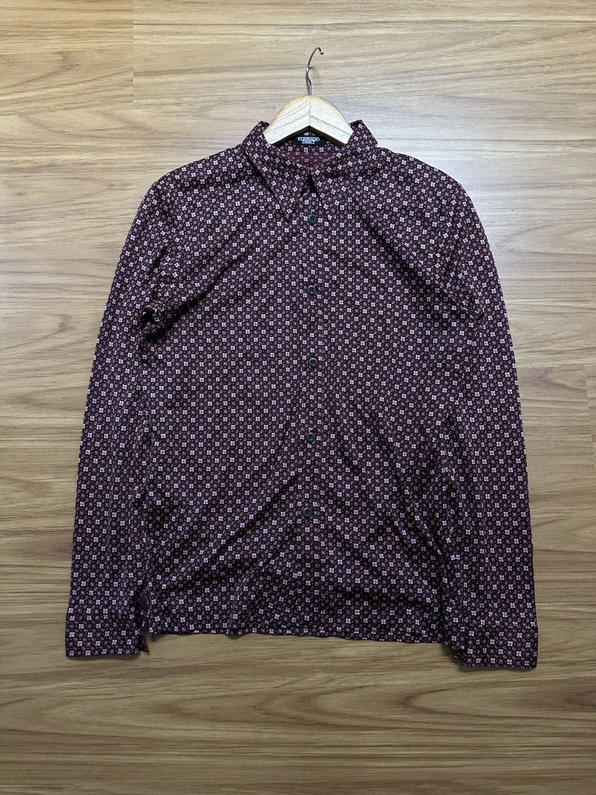 Japanese Brand × Tornado Mart Tornado Mart Maroon Floral Button Up Size US M / EU 48-50 / 2 - 10 Thumbnail