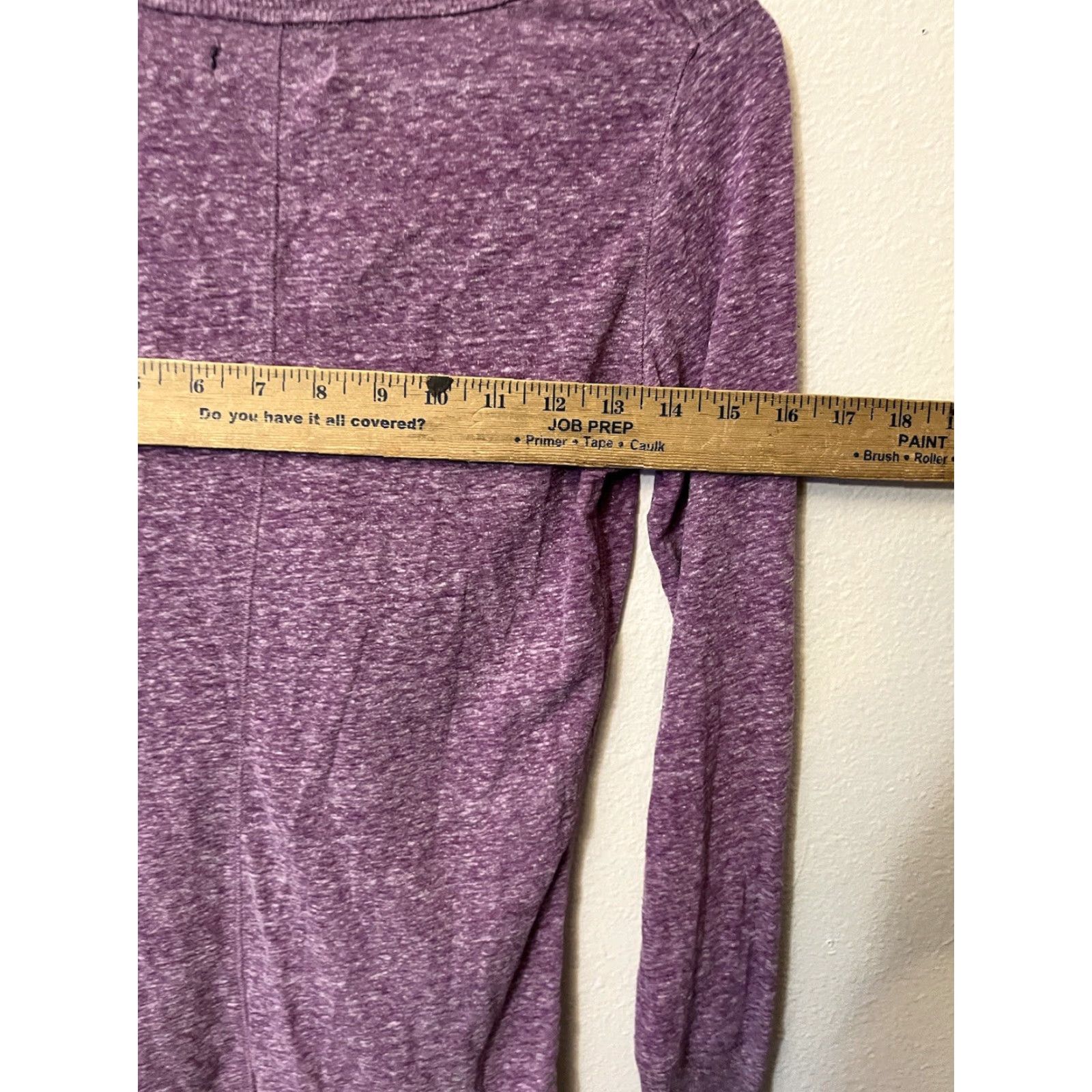 American Eagle Outfitters AMERICAN EAGLE Women's Short Sleeve V-Neck T-Shirt Medium Purple Long Sleeve Casual Solid Size M / US 6-8 / IT 42-44 - 5 Thumbnail