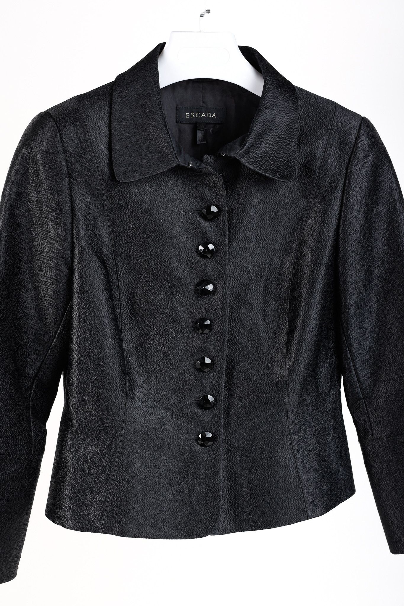 Escada Escada Textured Black Tailored Jacket Size M / US 6-8 / IT 42-44 - 3 Thumbnail