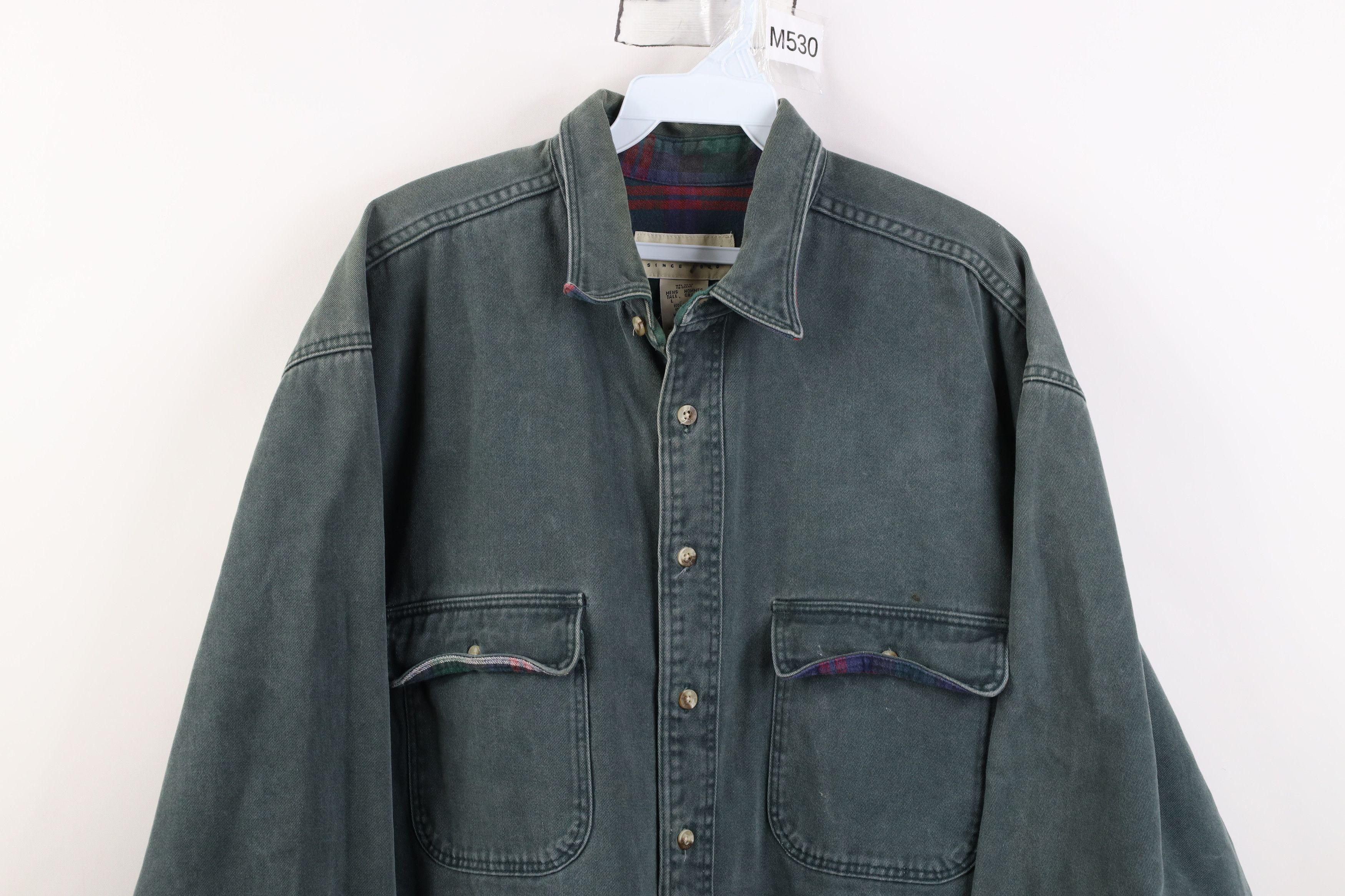Eddie Bauer Vintage 90s Eddie Bauer Flannel Lined Shirt Jacket Jac Shirt Size US L / EU 52-54 / 3 - 2 Thumbnail