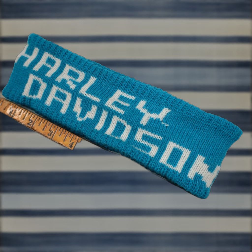 Harley Davidson VINTAGE Harley-Davidson spellout Head Band Blue Headband Women One Size OS Blues Size ONE SIZE - 1 Thumbnail