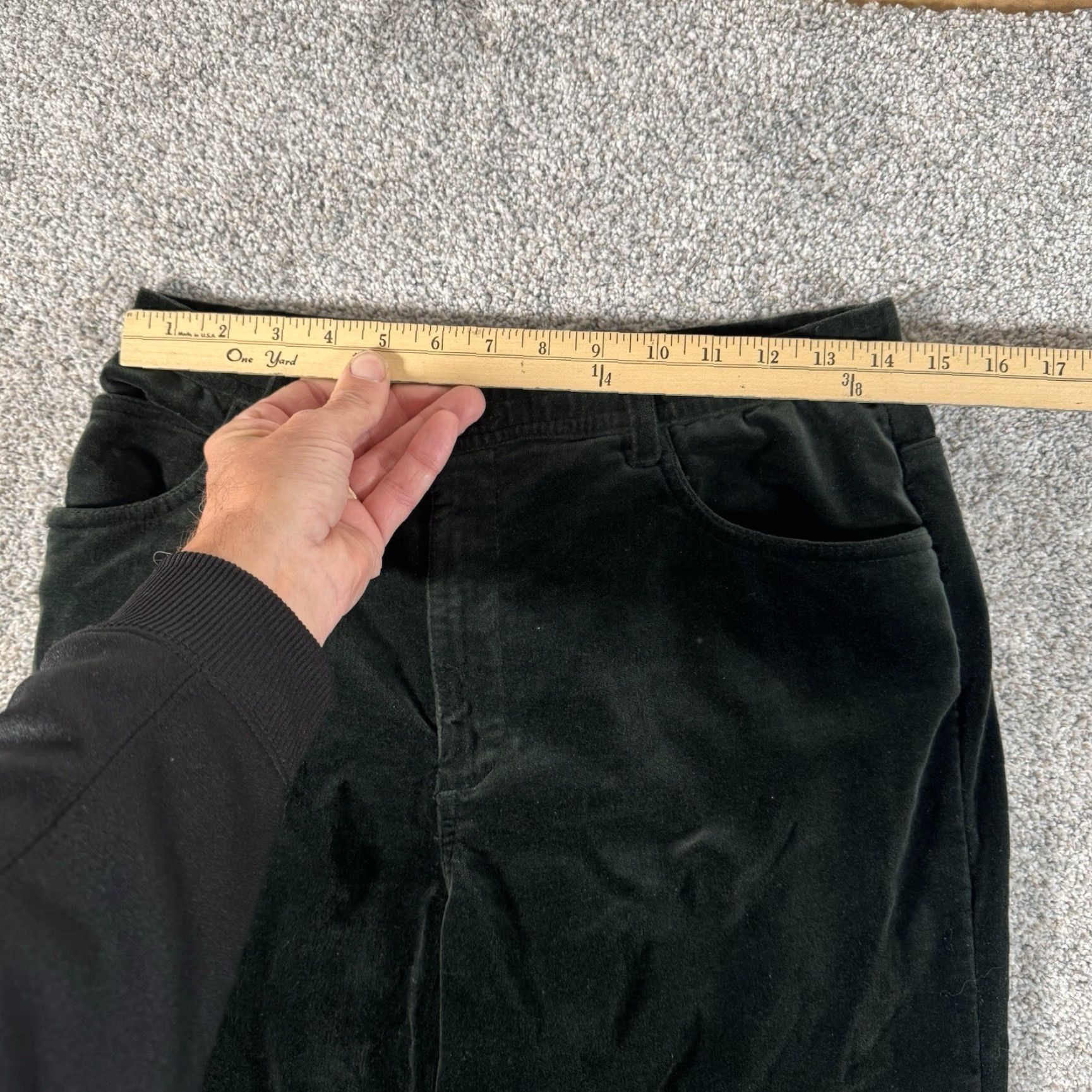 Jones New York VINTAGE Jones New York Velvet Pants 8P Women Dress Pants Green Winter Fall Holiday Quiet Luxury Dark Academia Y2K Whimsigoth Womens Size 30" / US 8 / IT 44 - 2 Thumbnail