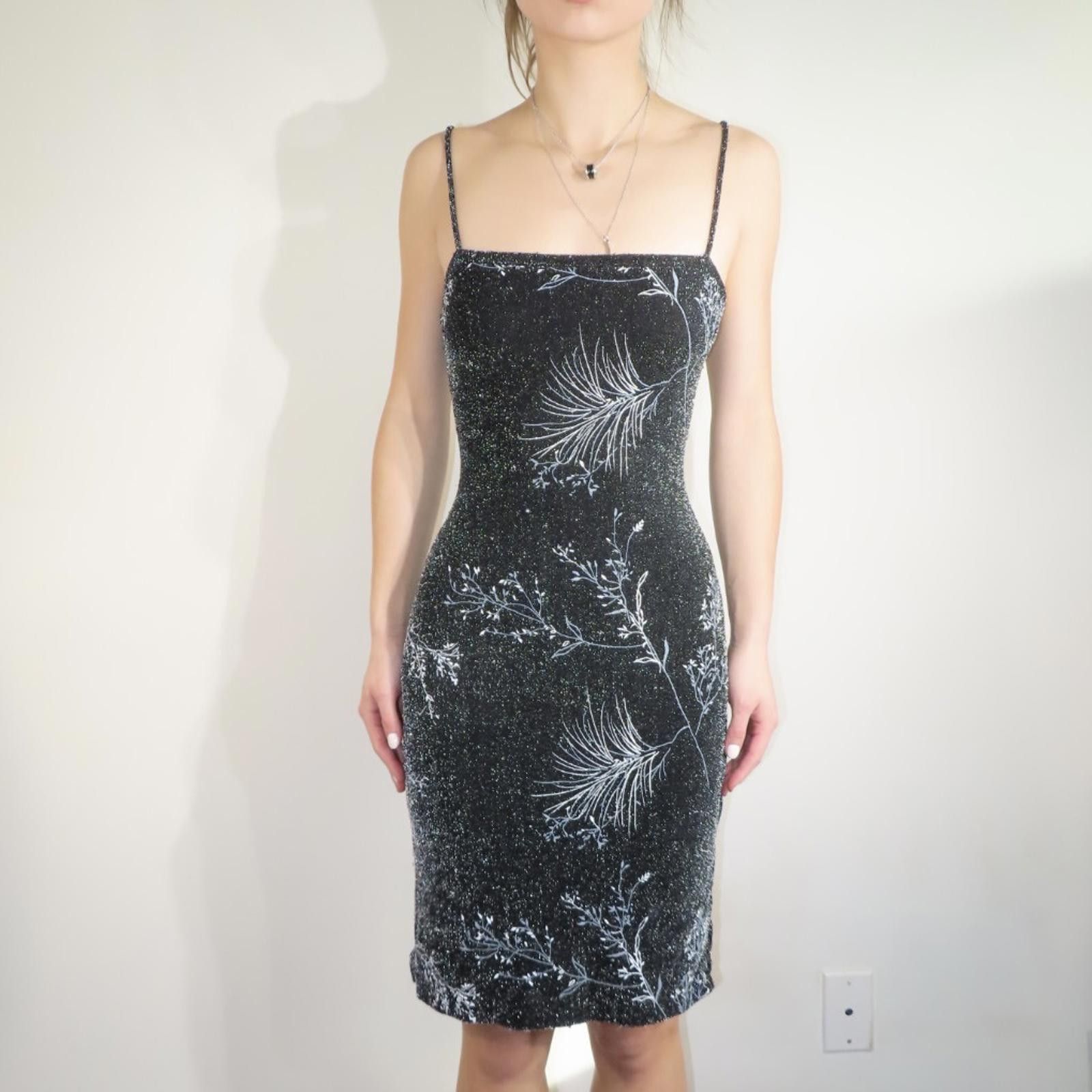 Women's Black and Silver Dress