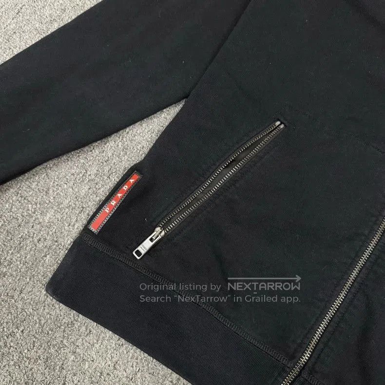 Prada Prada Blue Zip Hooded Logo Jacket. Size US S / EU 44-46 / 1 - 3 Thumbnail