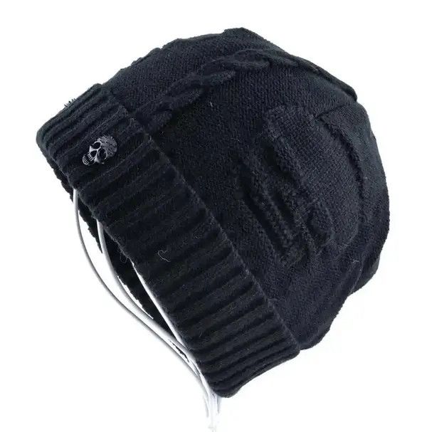 Jewelry Black Skull Beanie Cap Size ONE SIZE - 4 Thumbnail