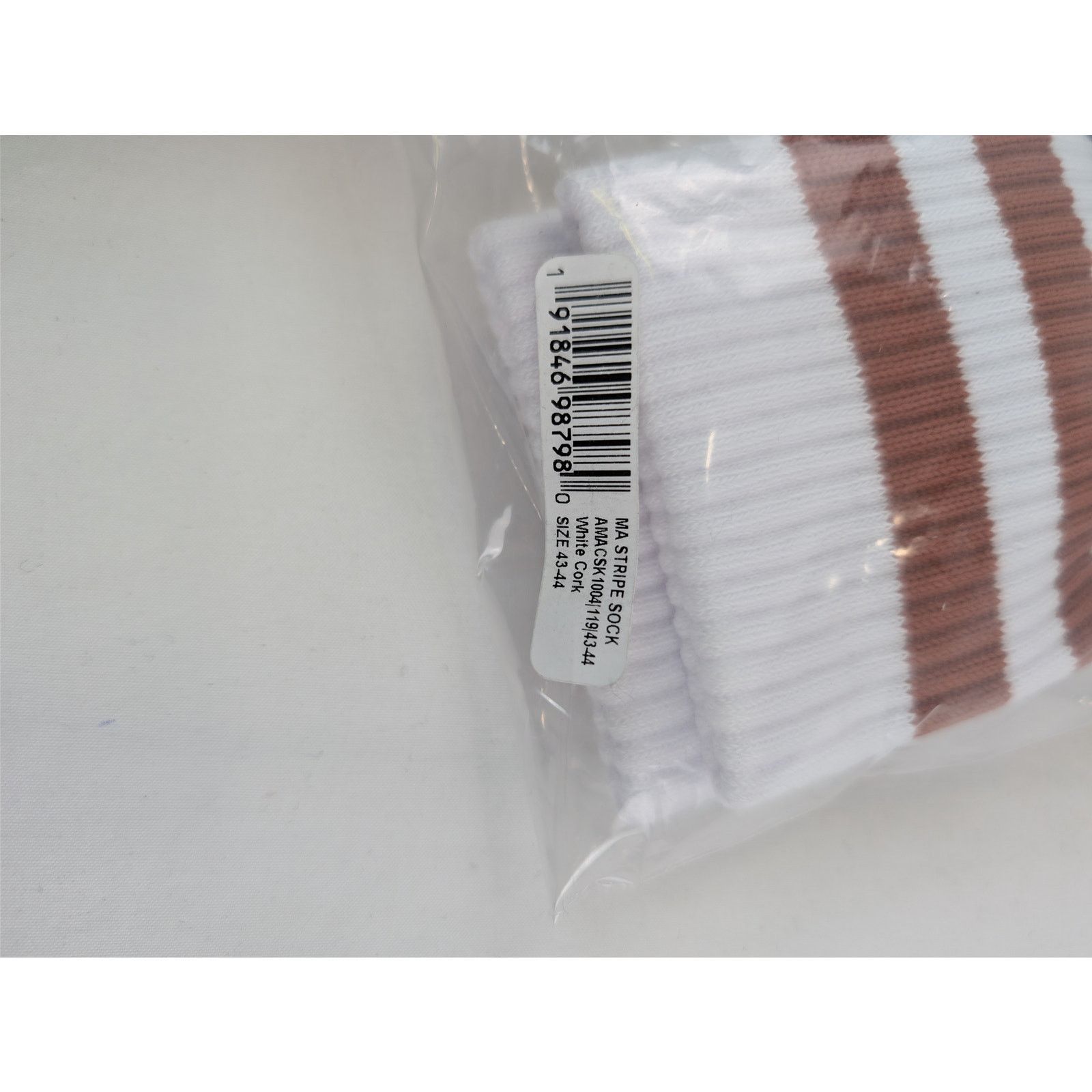 Amiri o1rshd1 Size: 43-44 / MA Stripe Socks in White / Cork Size ONE SIZE - 11 Thumbnail