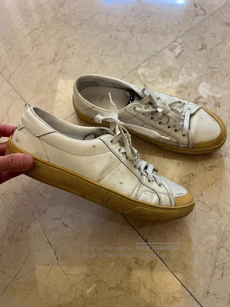 Saint Laurent Paris Saint Laurent Paris White Sneakers Size US 7 / EU 40 - 1 Thumbnail