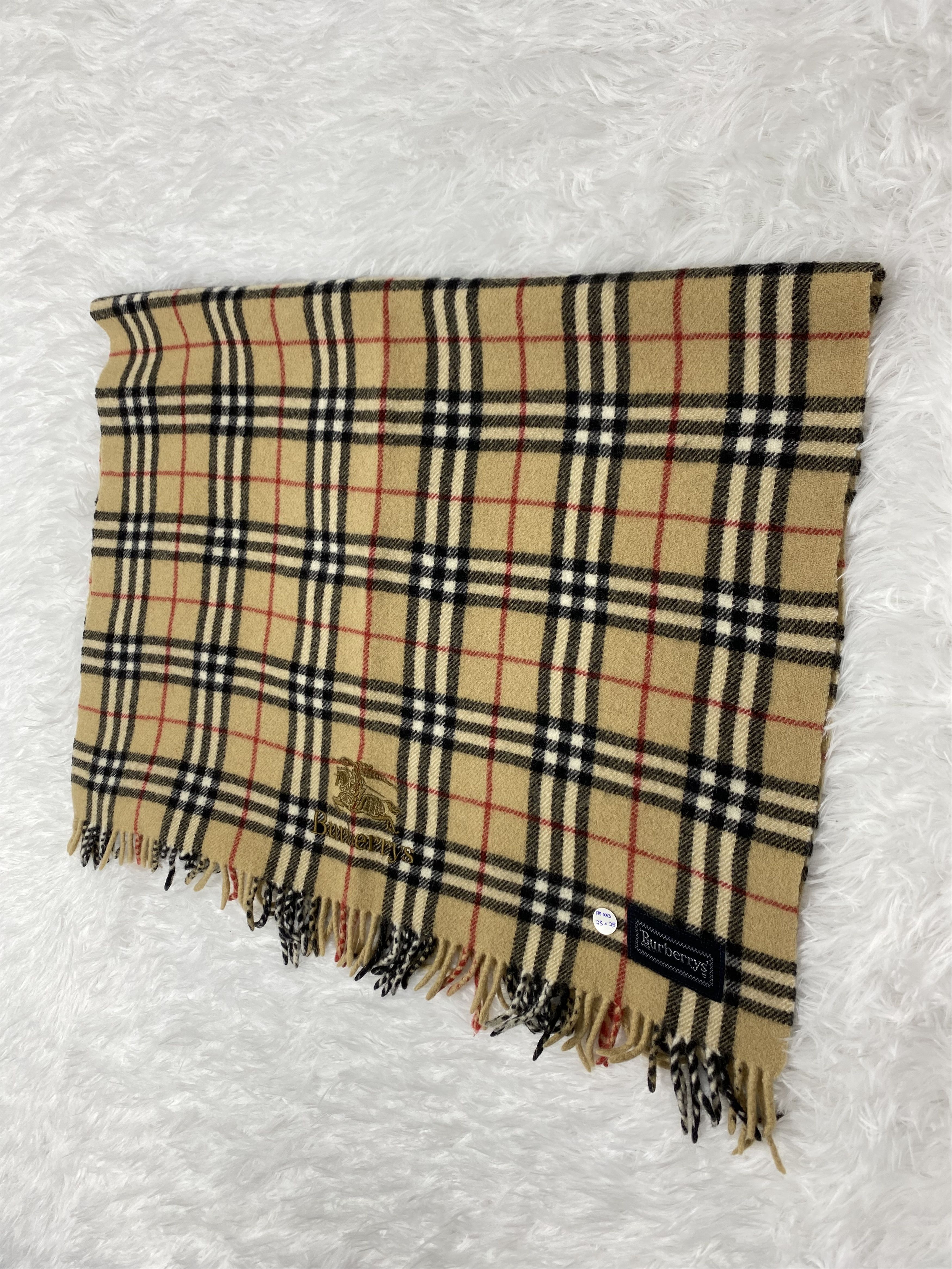 Burberry VintageBurberry Wide Size Scarf / Muffler Neckwear PM0063 Size ONE SIZE - 2 Thumbnail
