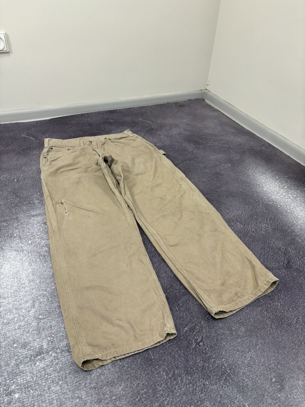 Carhartt Vintage Carhartt USA Cream Work Hype Baggy Pants Size US 33 - 11 Thumbnail