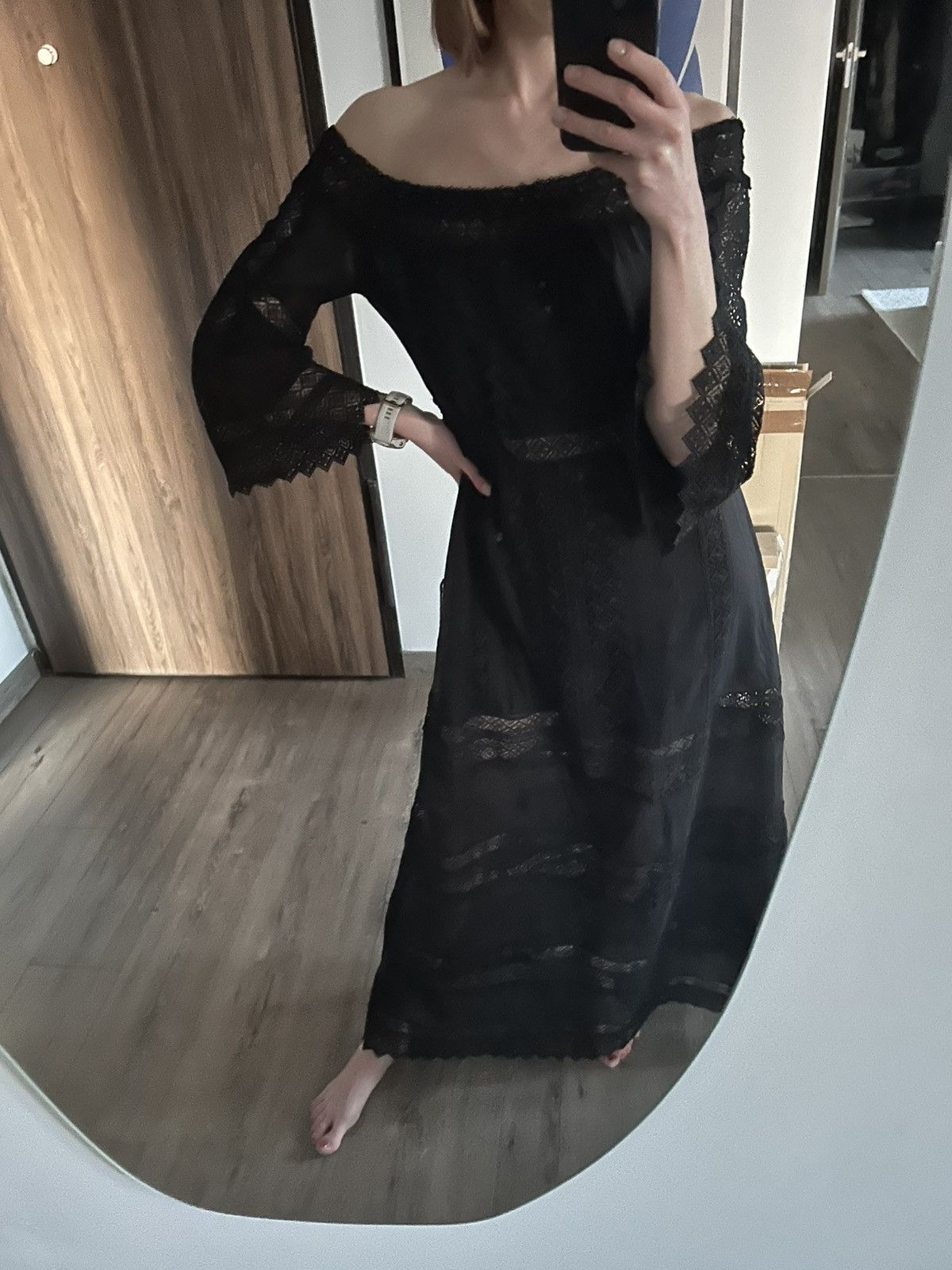 Charo Ruiz Charo Ruiz black maxi cotton dress M Size M / US 6-8 / IT 42-44 - 13 Thumbnail