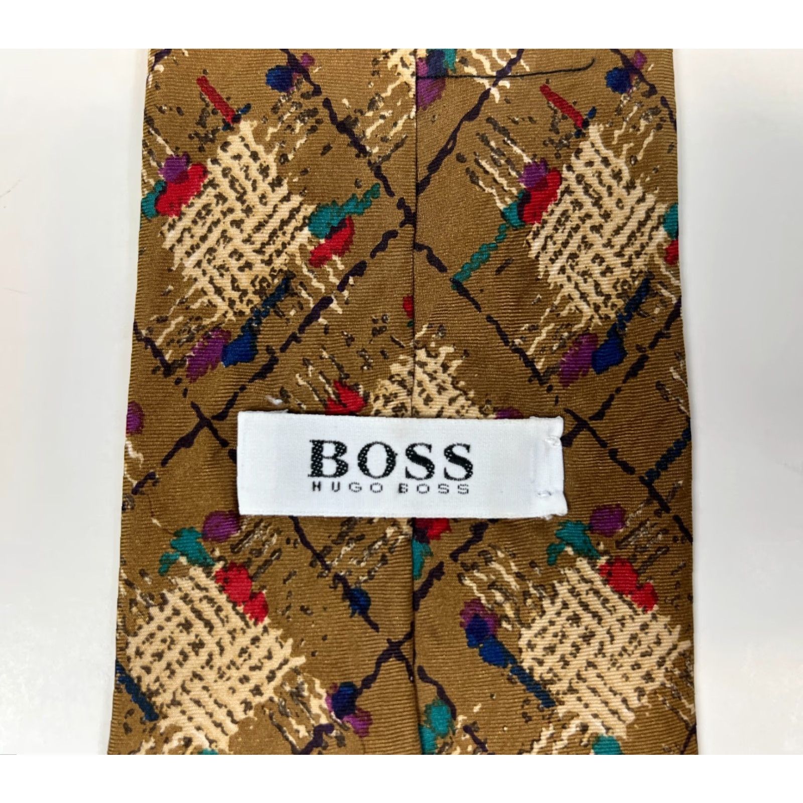Hugo Boss VINTAGE Hugo Boss Silk Tie Abstract Made in Italy Men's Vintage Silk Tie Size ONE SIZE - 7 Thumbnail