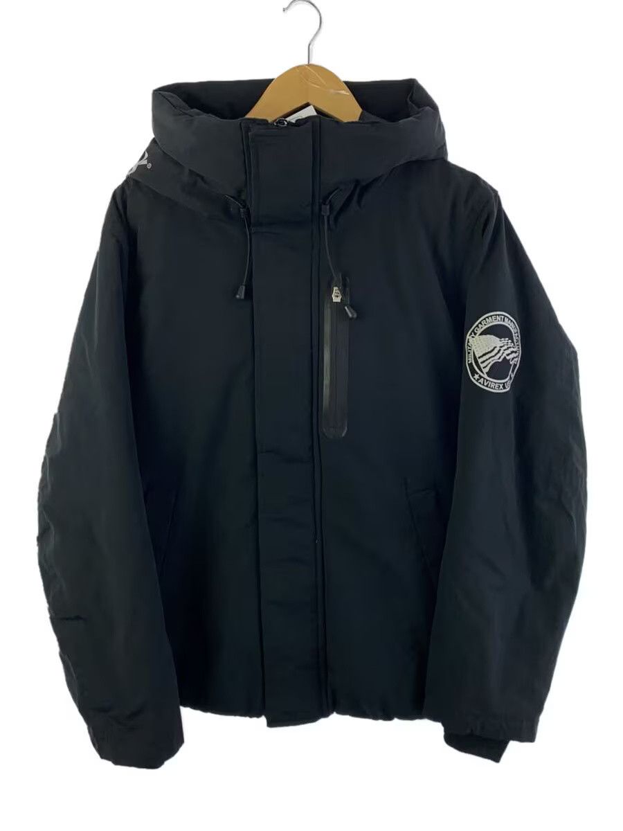 Avirex Plain Polyester Down Jacket Black