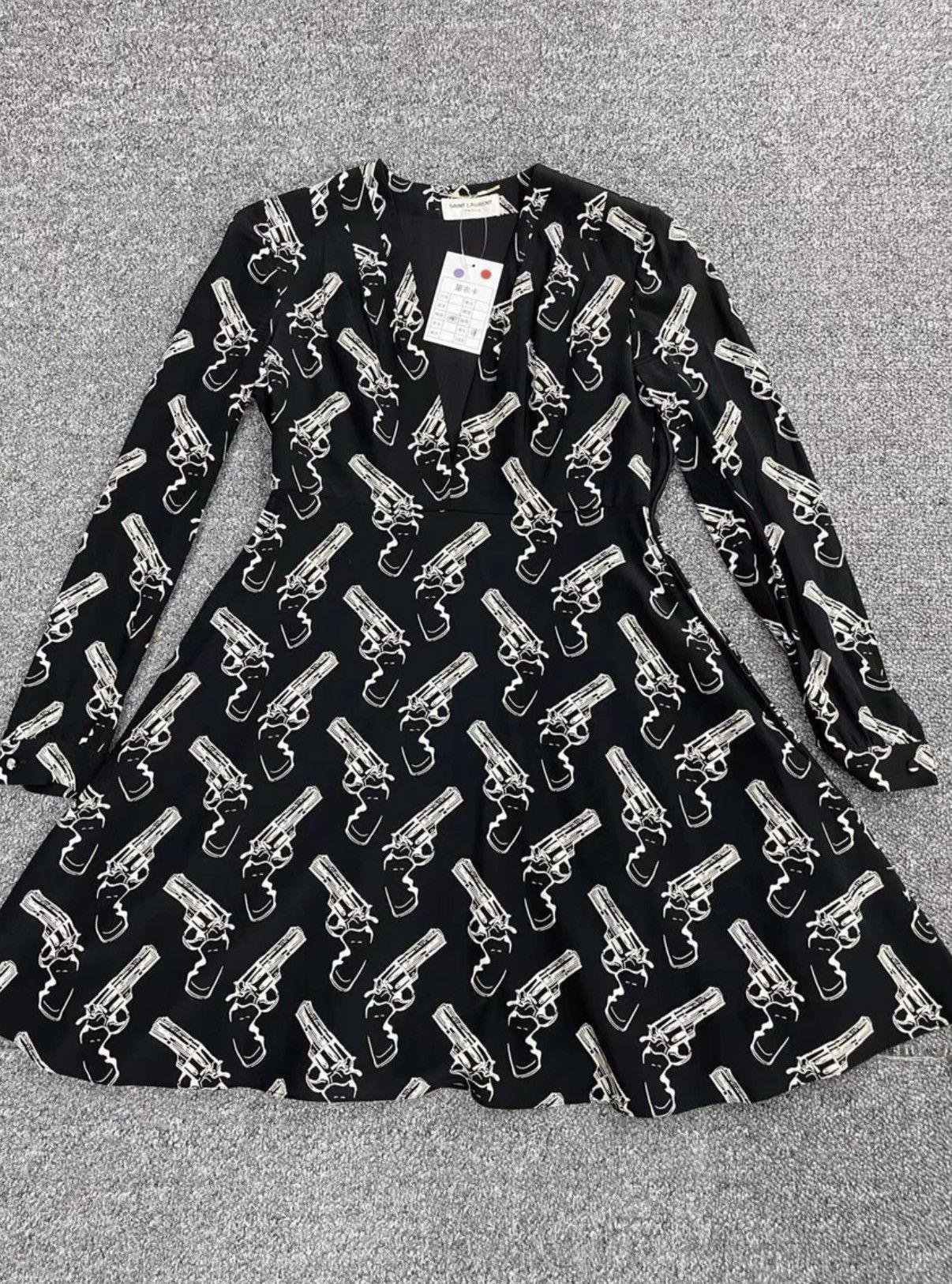 Saint Laurent Paris Saint Laurent SLP Printed Dress K12 Size XS / US 0-2 / IT 36-38 - 1 Thumbnail