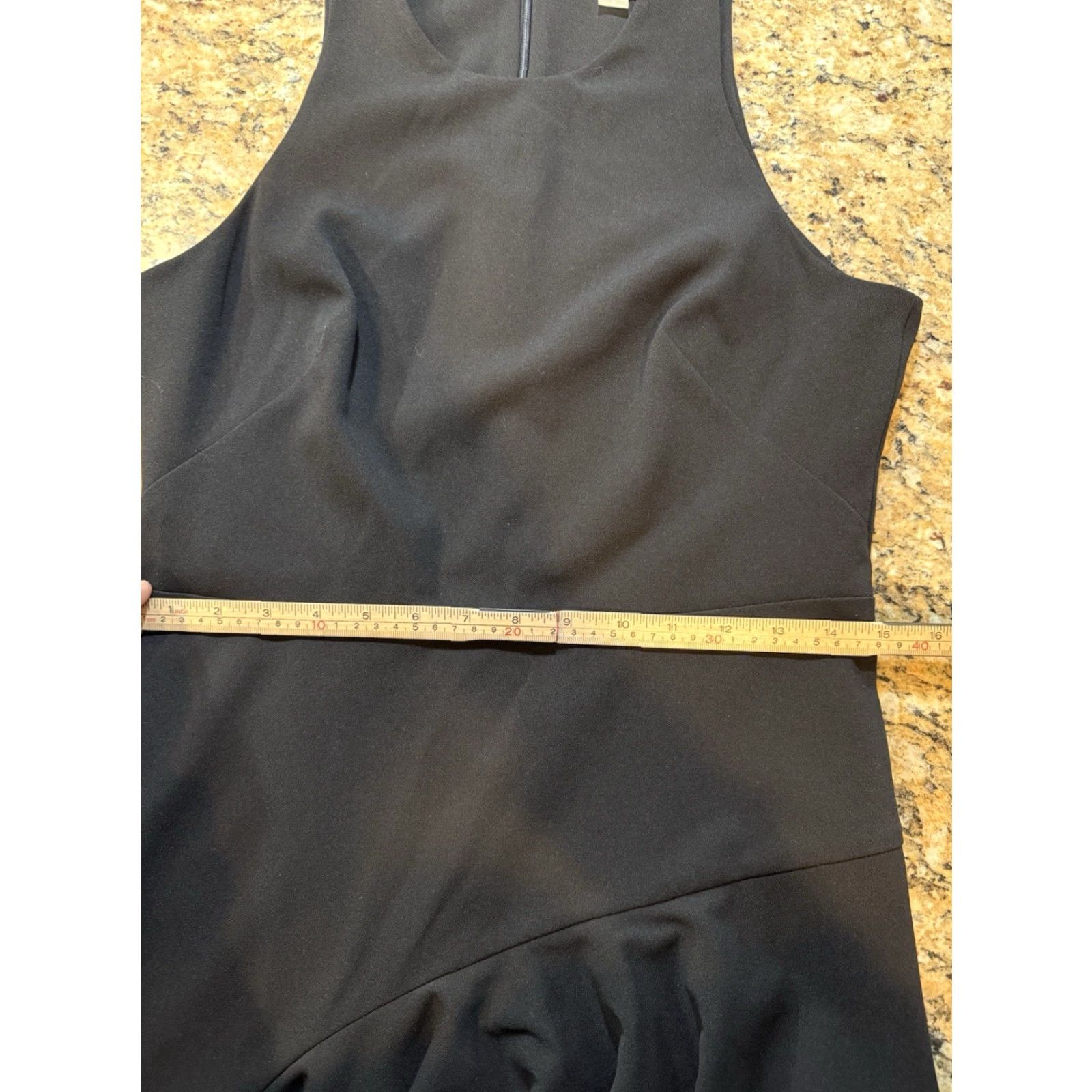 Calvin Klein Calvin Klein Dress Cocktail Midi Sleeveless Flounce Hem Black 8 New w Tags Women Size M / US 6-8 / IT 42-44 - 6 Thumbnail